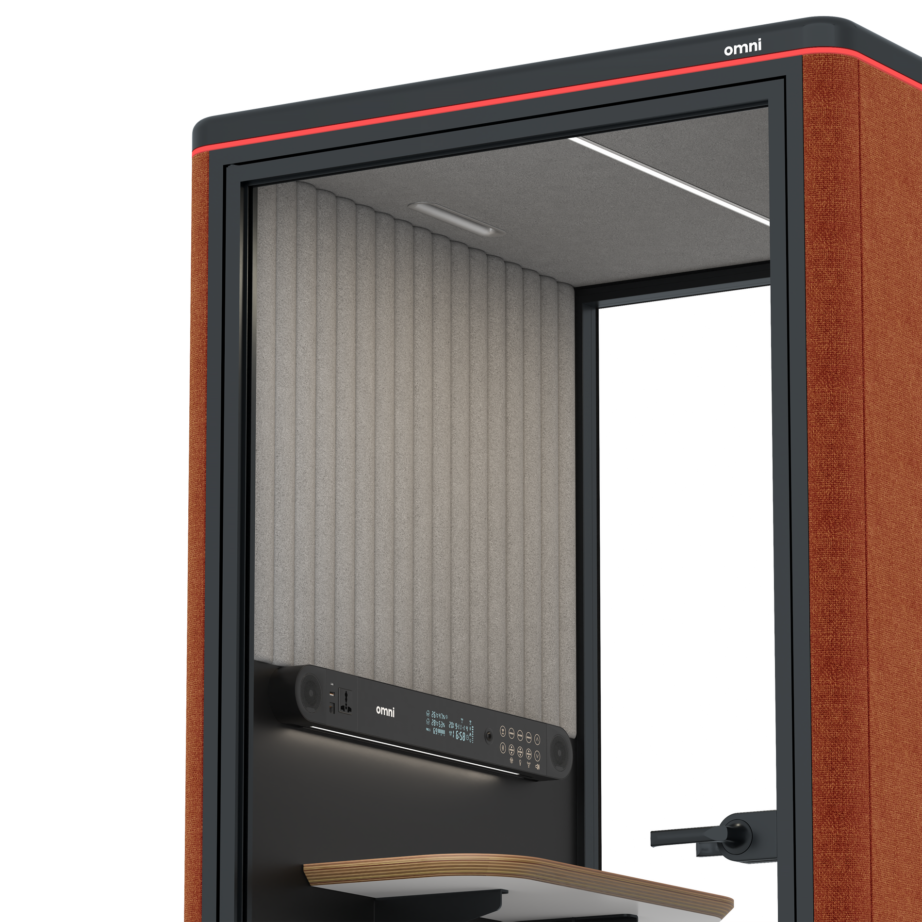 Omni One PlusStatic Device Shelf / Bloody Orange / #6d6c69