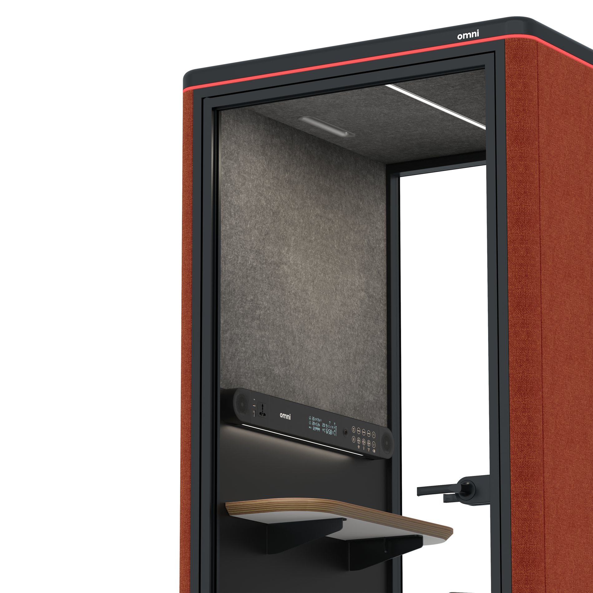 Omni OneStatic Device Shelf / Bloody Orange / #615f5d