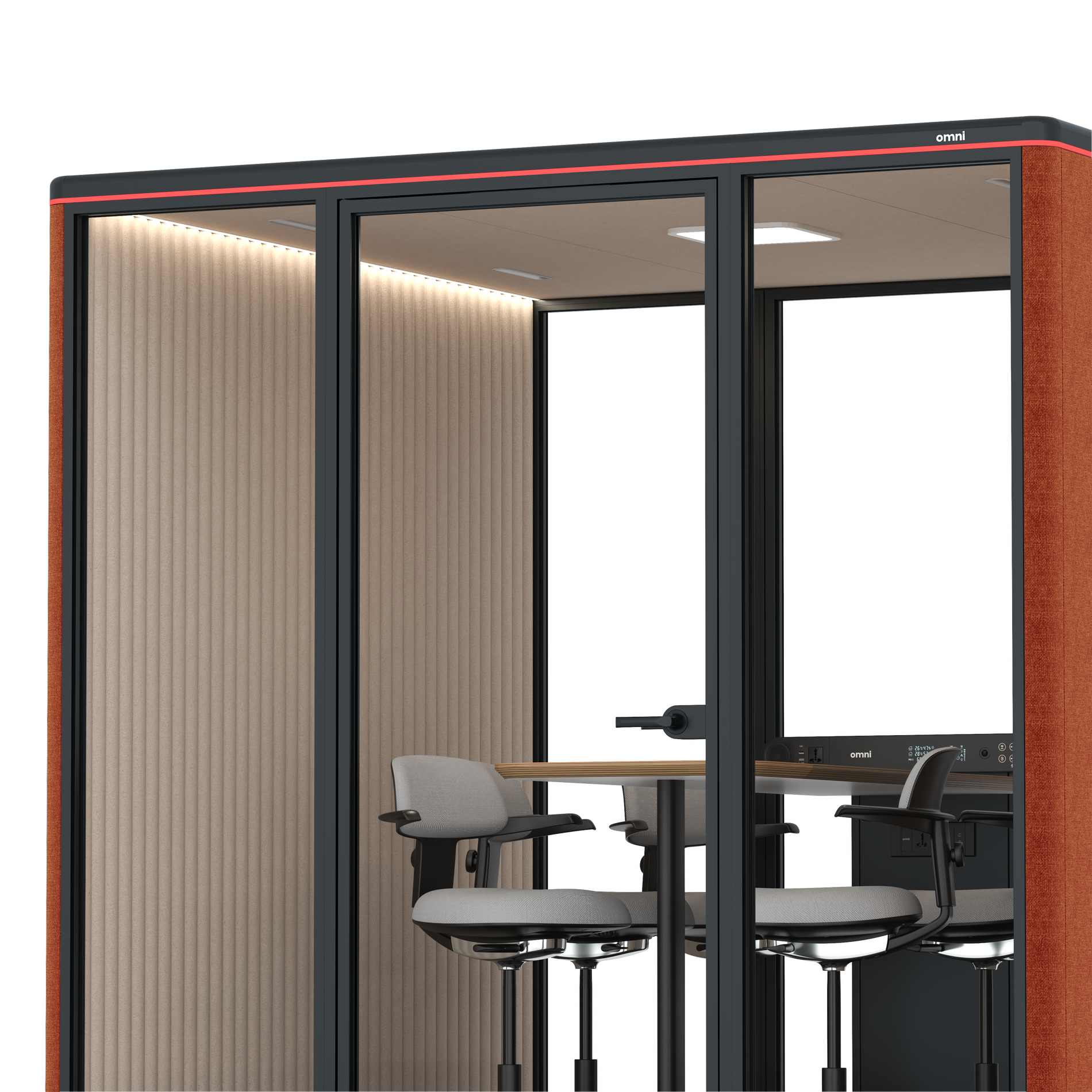 Omni SixCounter Meeting Table / Bloody Orange / #a18e7e