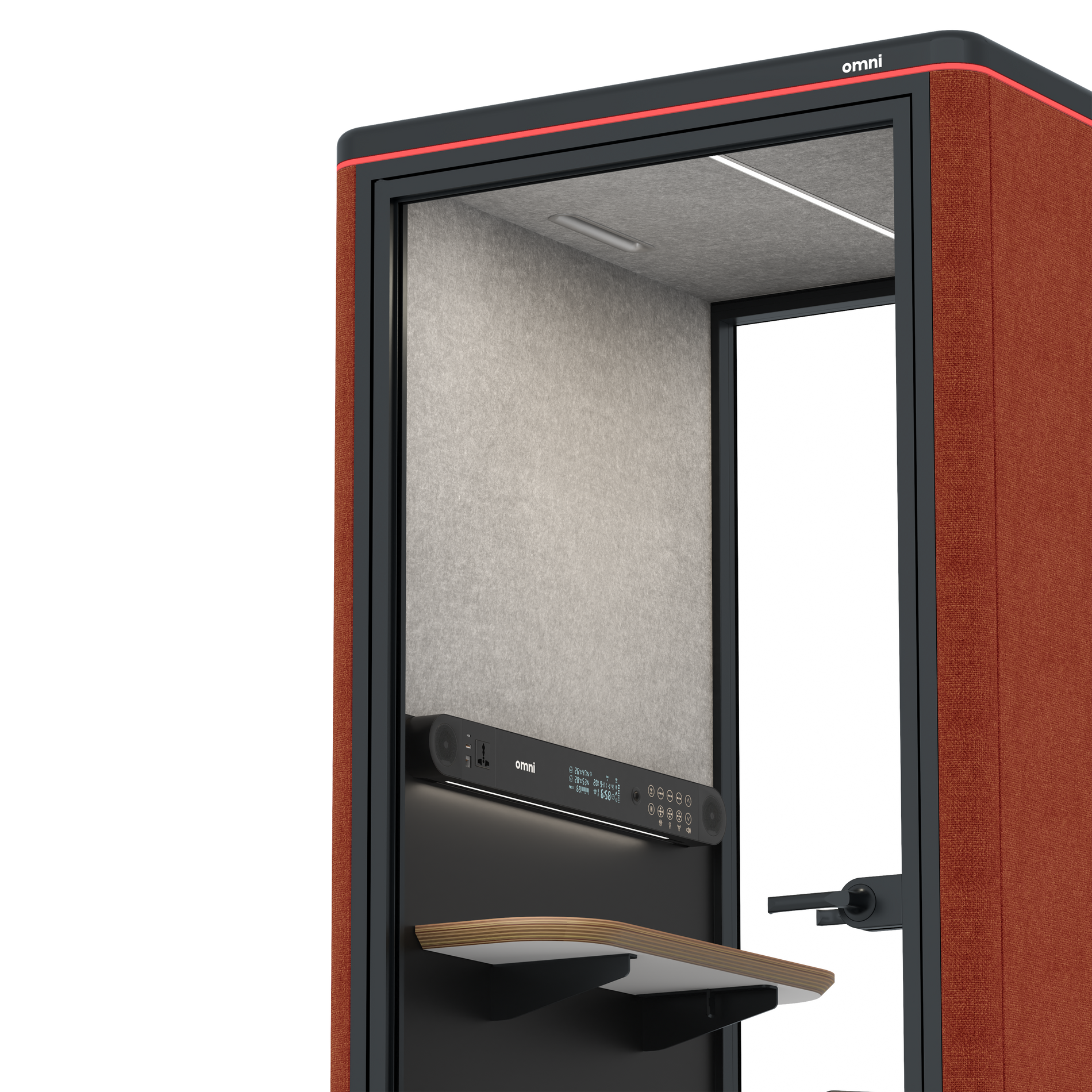 Omni OneStatic Device Shelf / Bloody Orange / #6d6c69