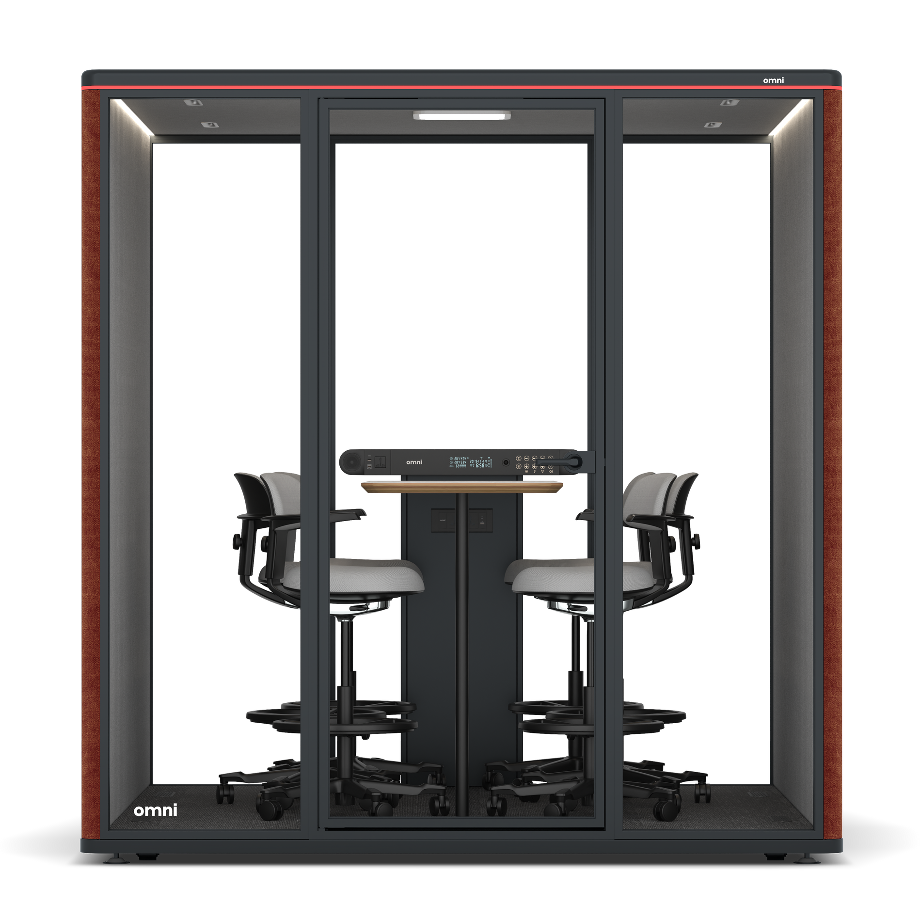Omni SixCounter Meeting Table / Gabriel Medley Deep Rouge / #6d6c69