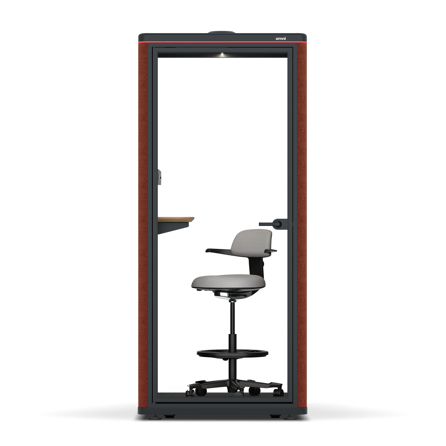 Omni OneStatic Device Shelf / Gabriel Medley Deep Rouge / #6d6c69
