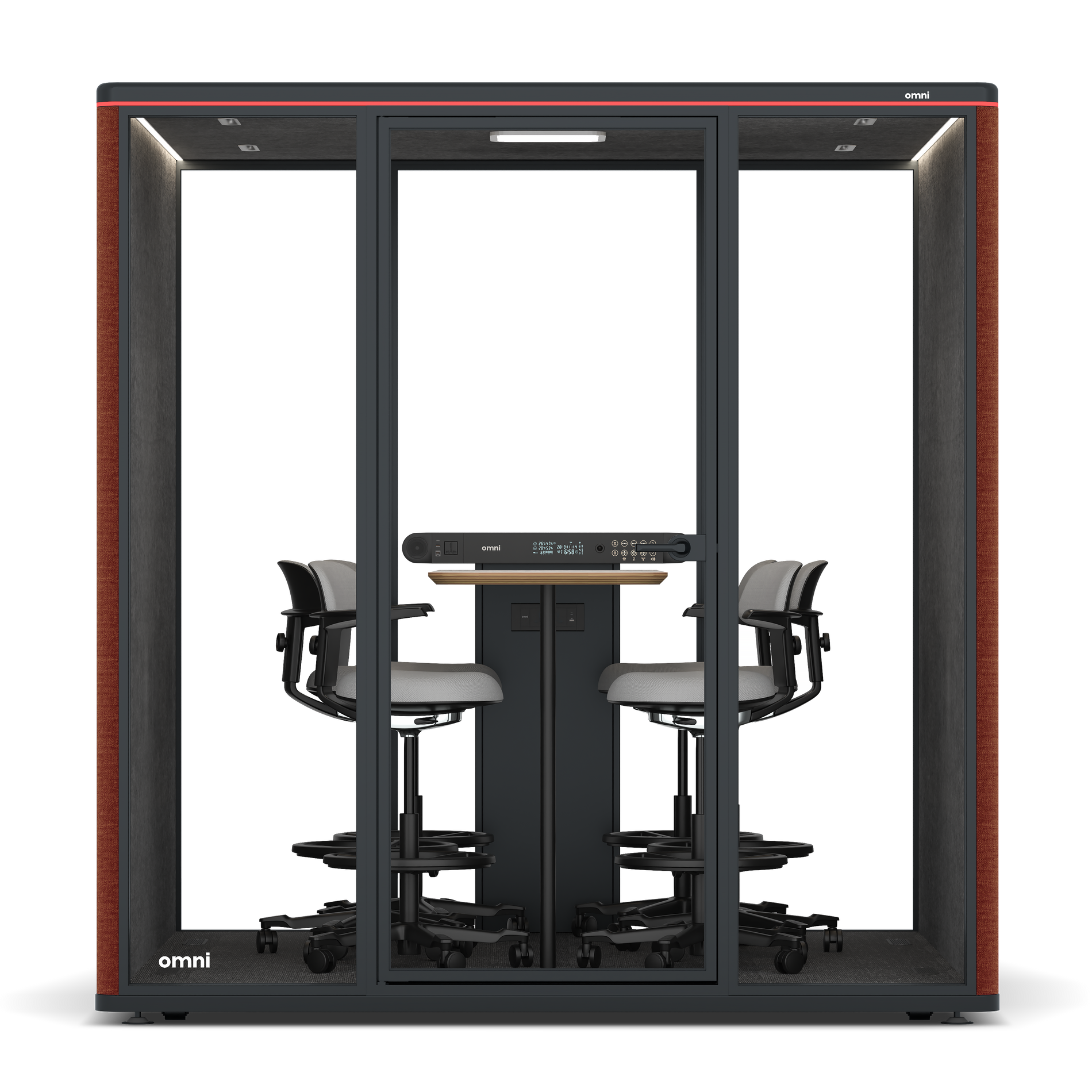 Omni SixCounter Meeting Table / Gabriel Medley Deep Rouge / #615f5d