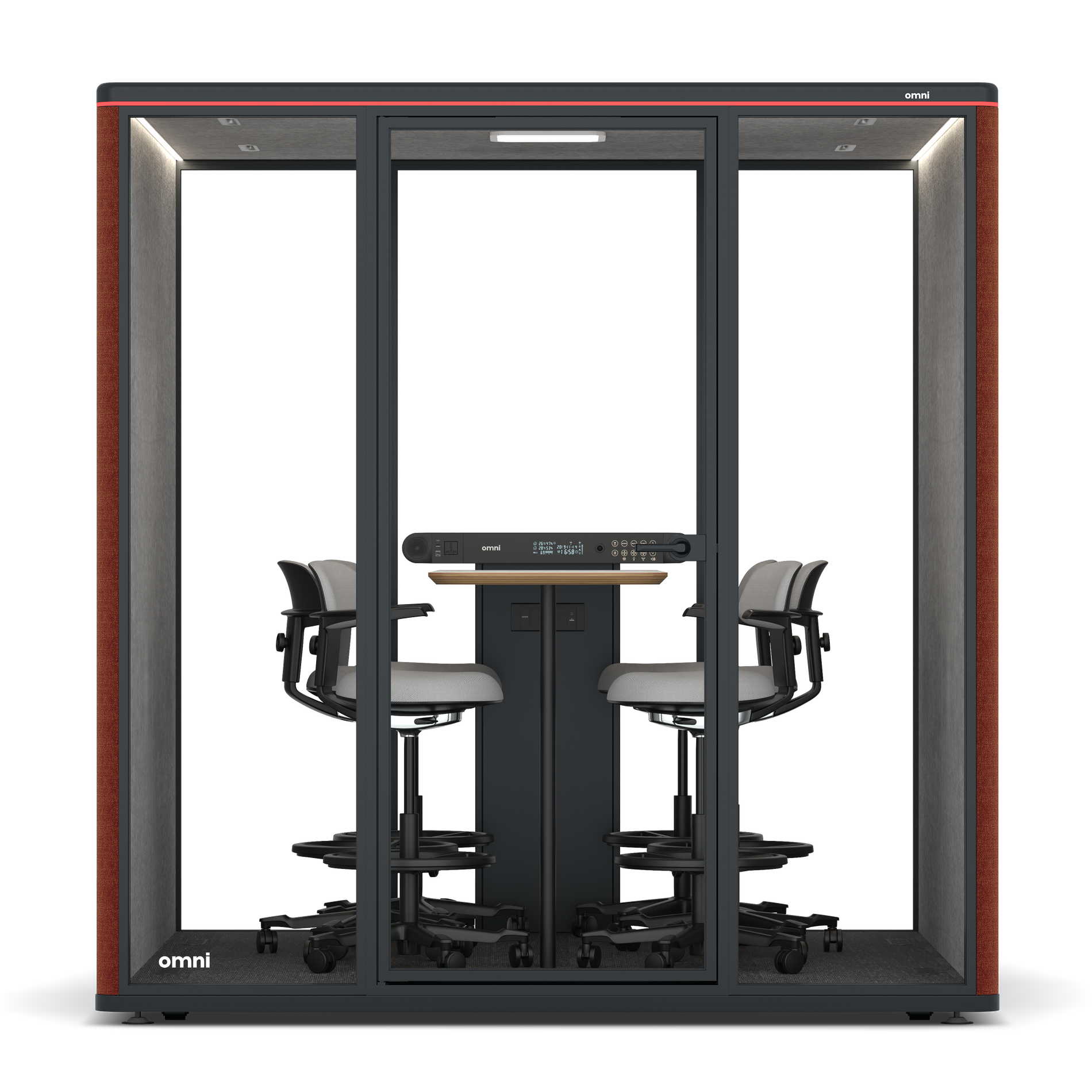 Omni SixCounter Meeting Table / Gabriel Medley Deep Rouge / #a49f98