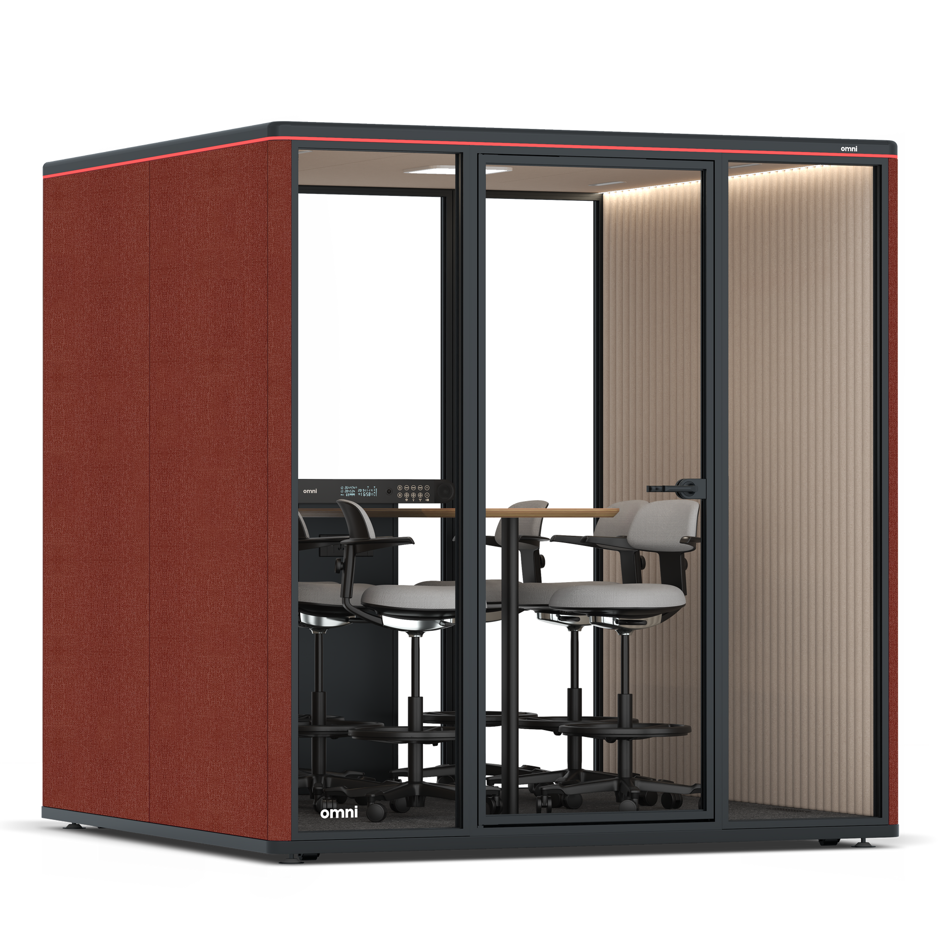 Omni SixCounter Meeting Table / Gabriel Medley Deep Rouge / #a18e7e