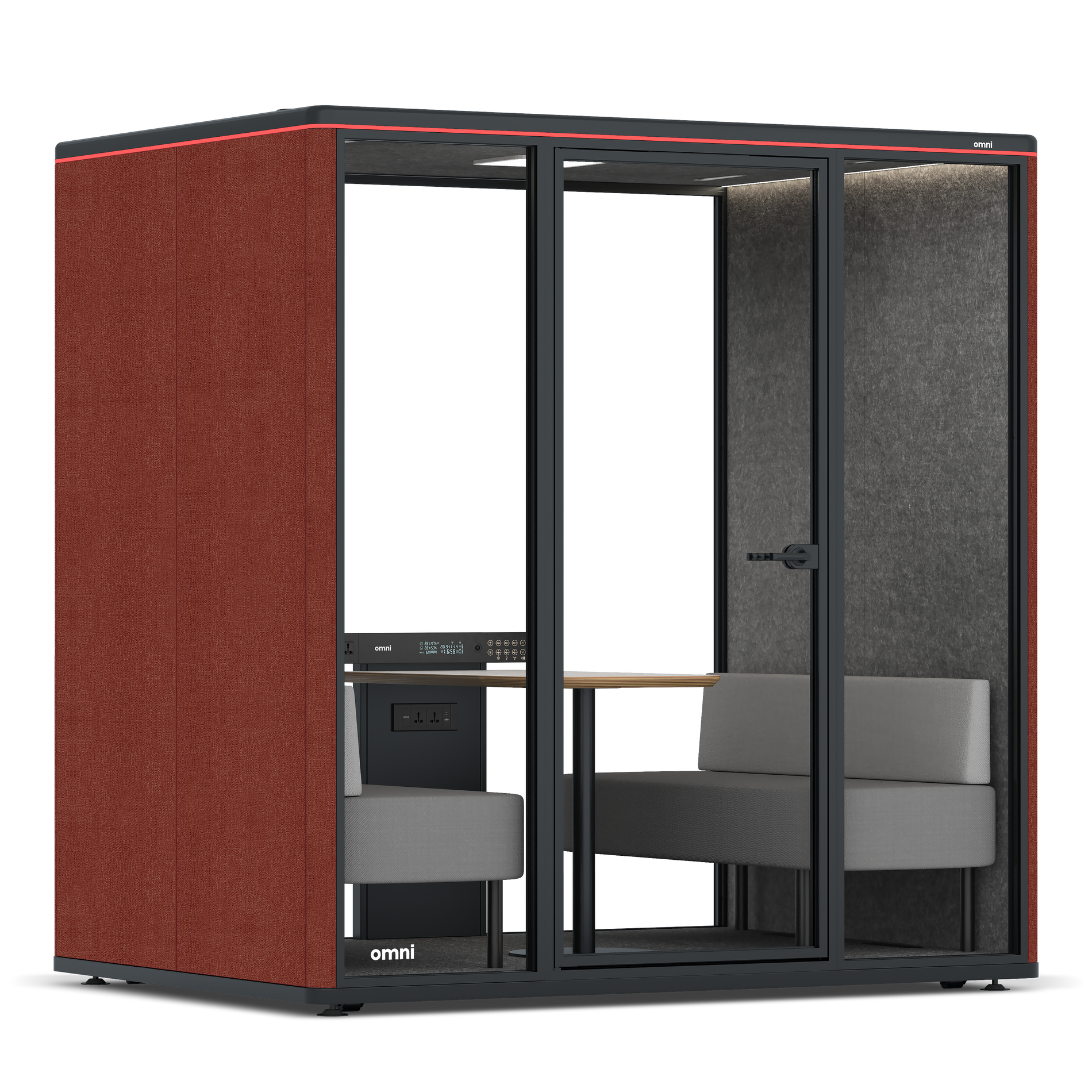 Omni FourSofa / Gabriel Medley Deep Rouge / #615f5d