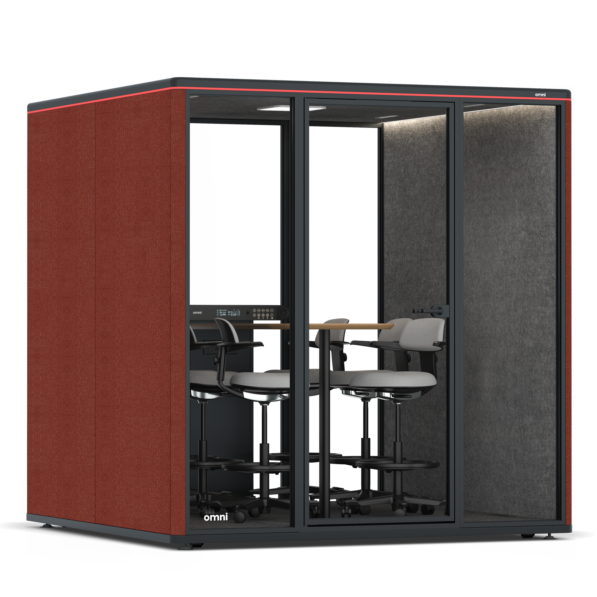 Omni SixCounter Meeting Table / Gabriel Medley Deep Rouge / #615f5d