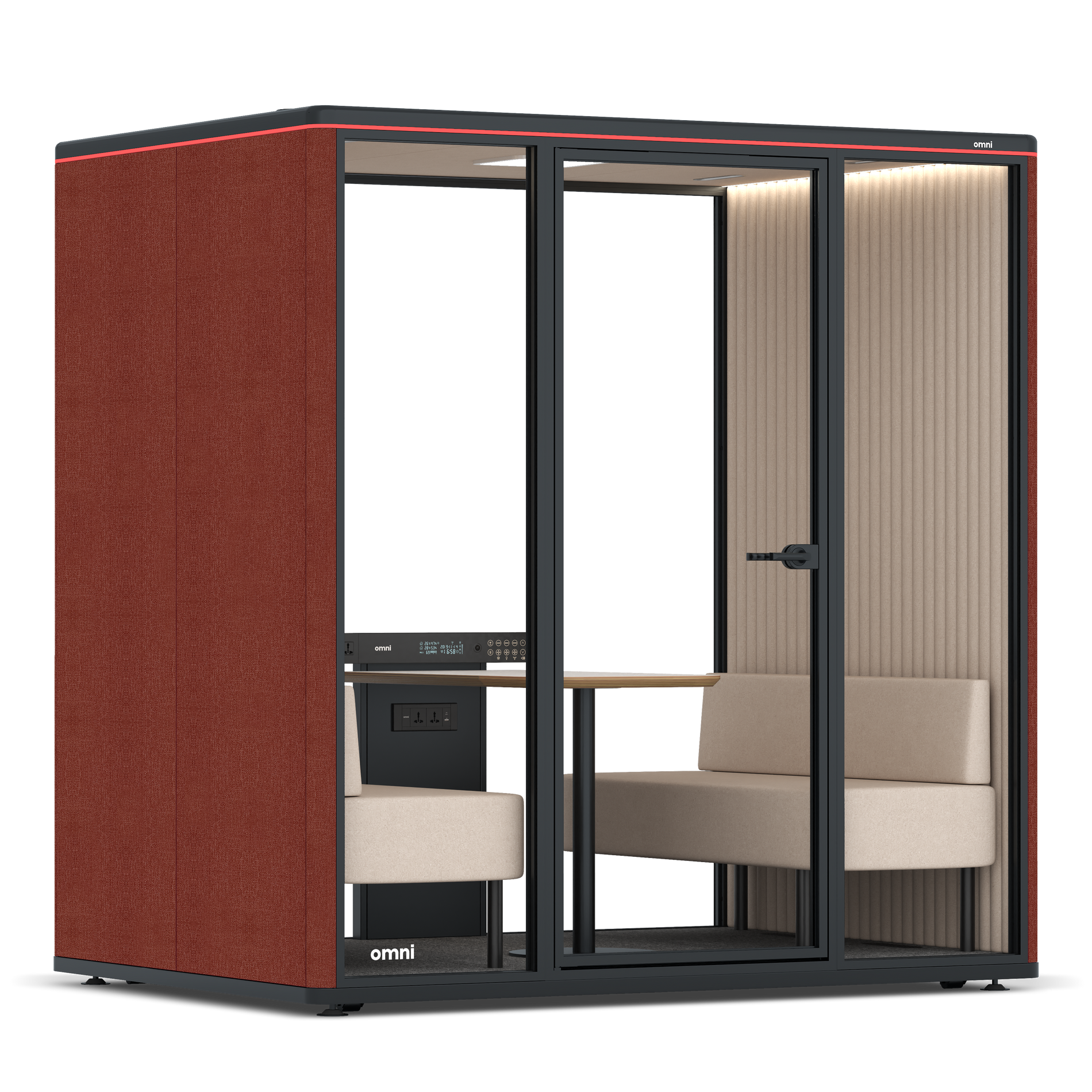 Omni FourSofa / Gabriel Medley Deep Rouge / #a18e7e