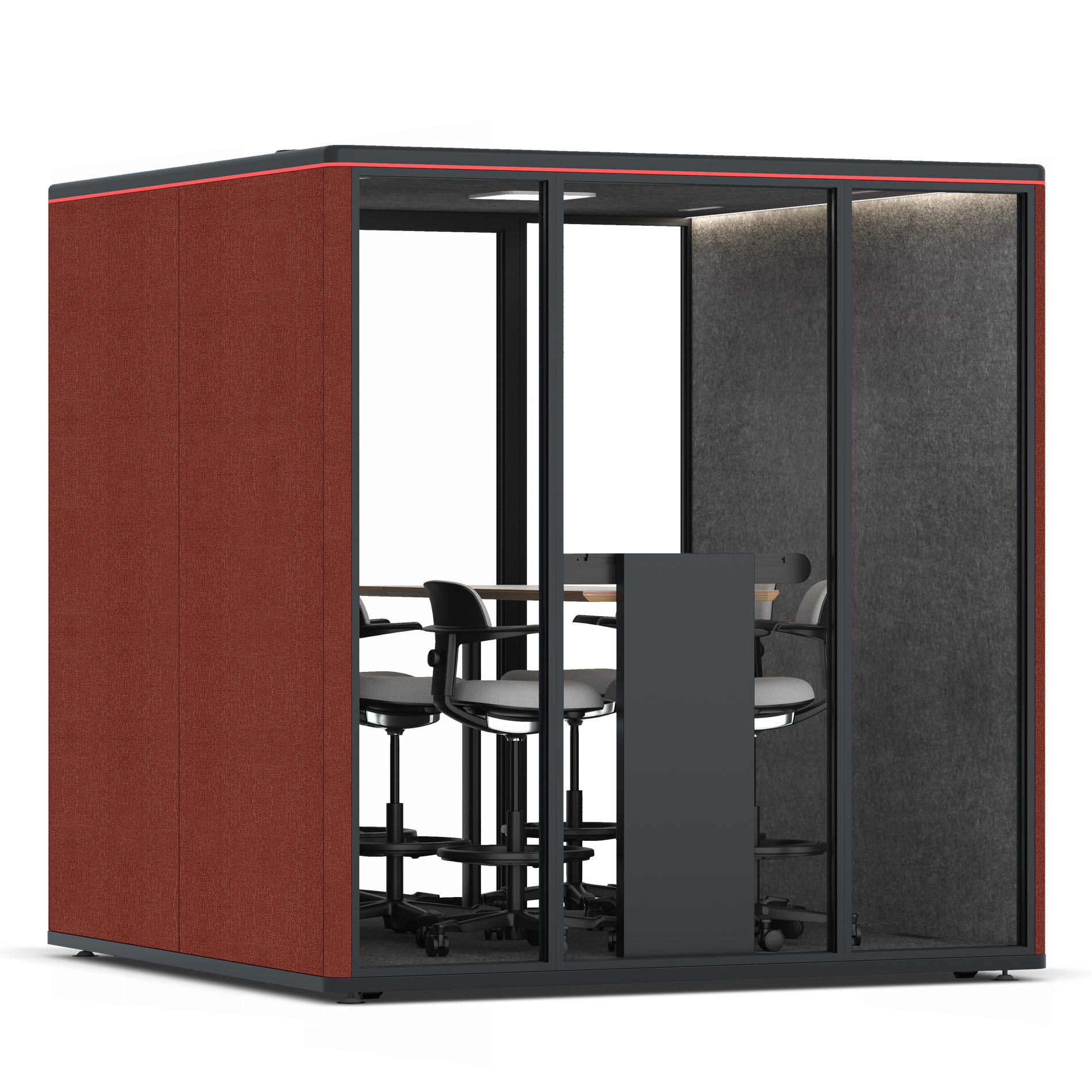 Omni SixCounter Meeting Table / Gabriel Medley Deep Rouge / #615f5d
