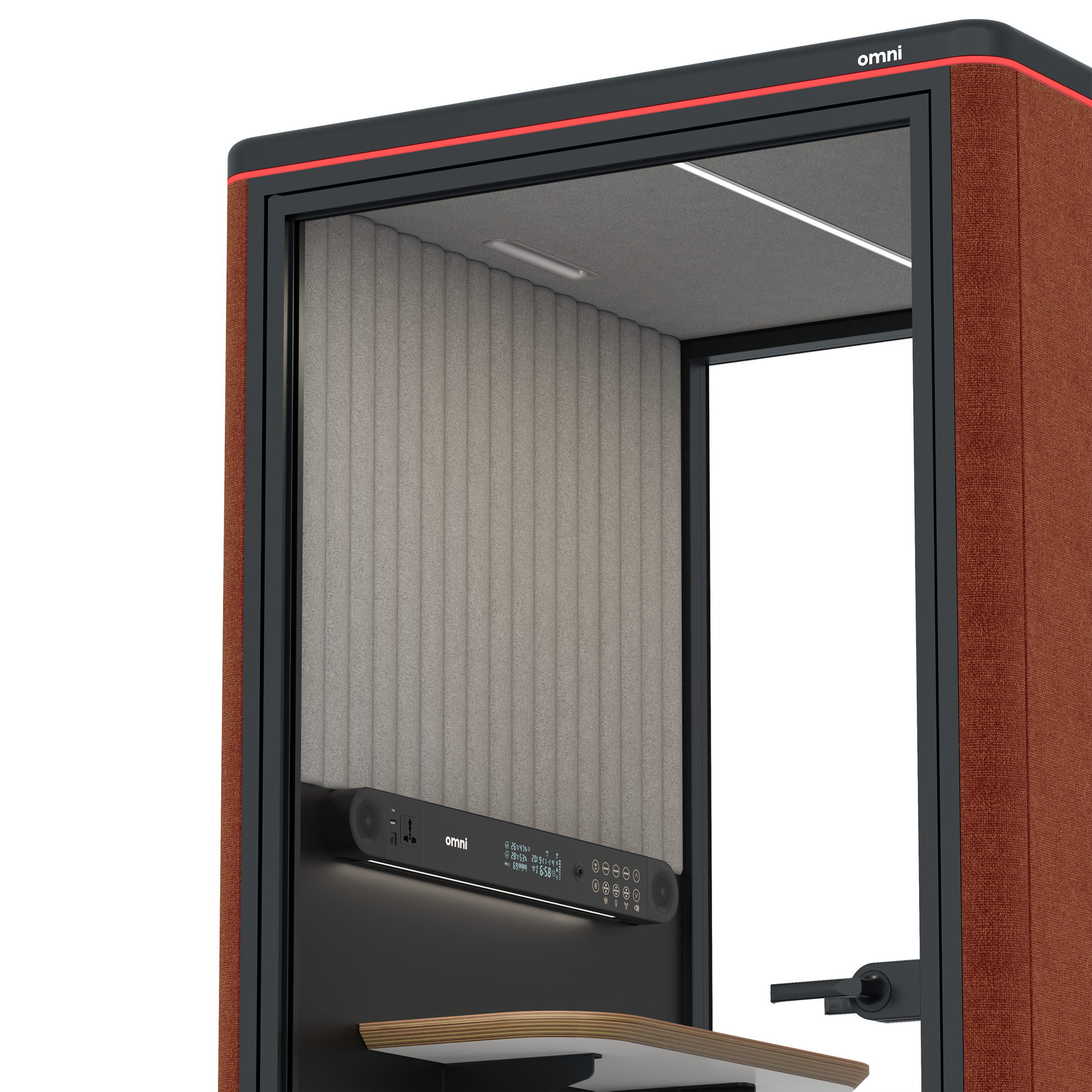 Omni One PlusStatic Device Shelf / Gabriel Medley Deep Rouge / #6d6c69