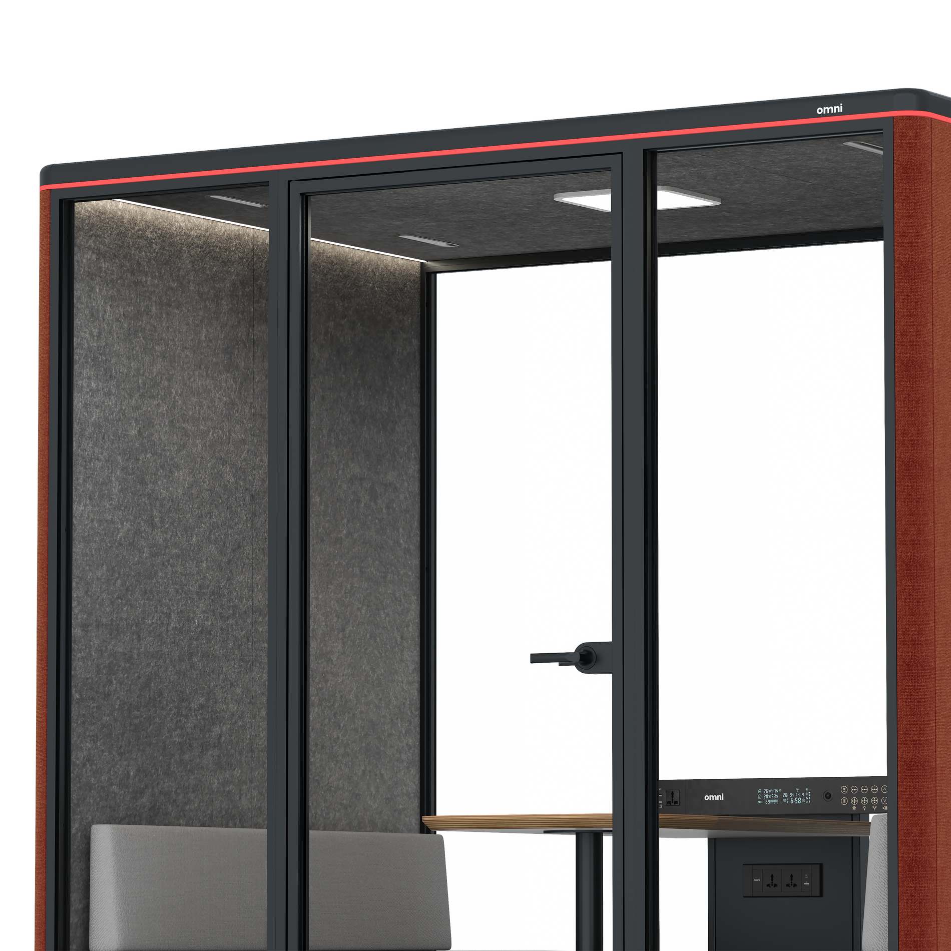 Omni FourSofa / Gabriel Medley Deep Rouge / #615f5d