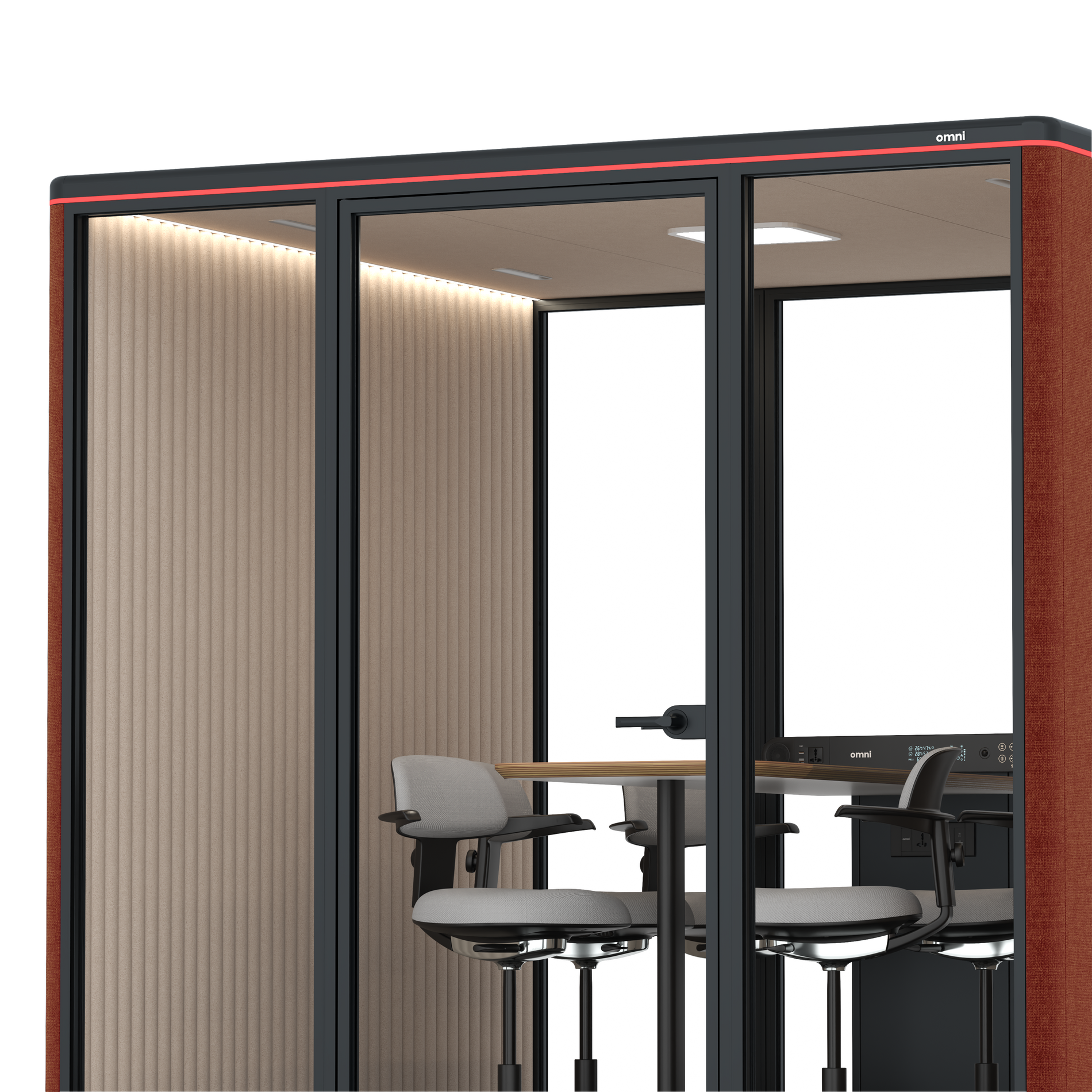 Omni SixCounter Meeting Table / Gabriel Medley Deep Rouge / #a18e7e