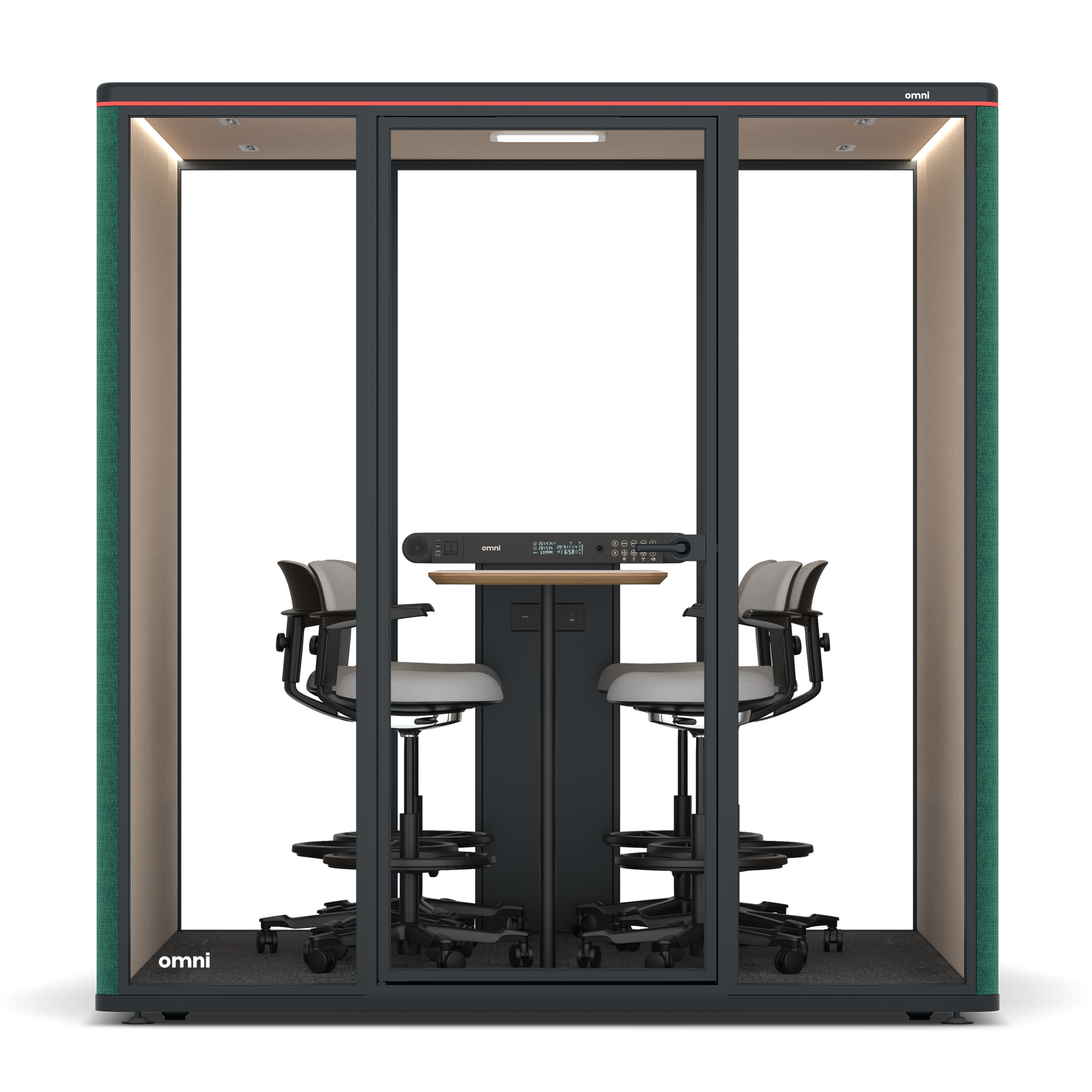 Omni SixCounter Meeting Table / Gabriel Medley Forest Green / #a18e7e