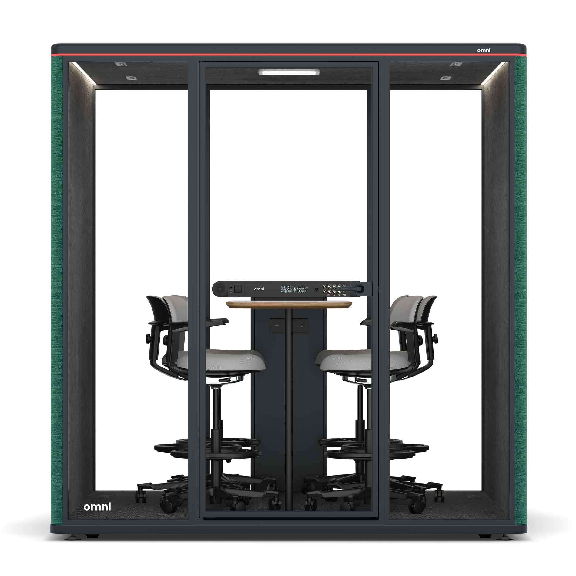 Omni SixCounter Meeting Table / Gabriel Medley Forest Green / #615f5d