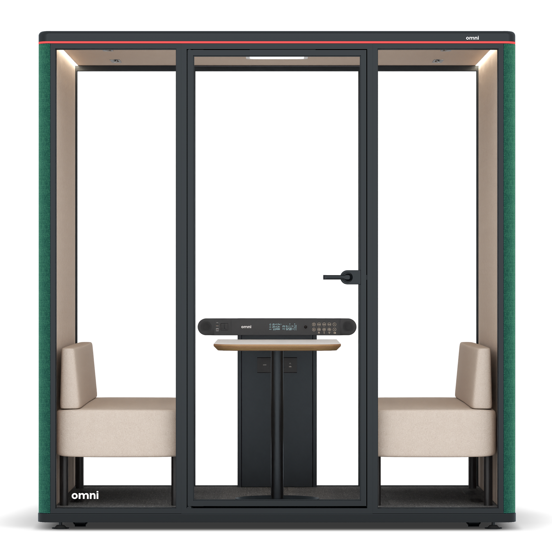 Omni FourSofa / Gabriel Medley Forest Green / #a18e7e
