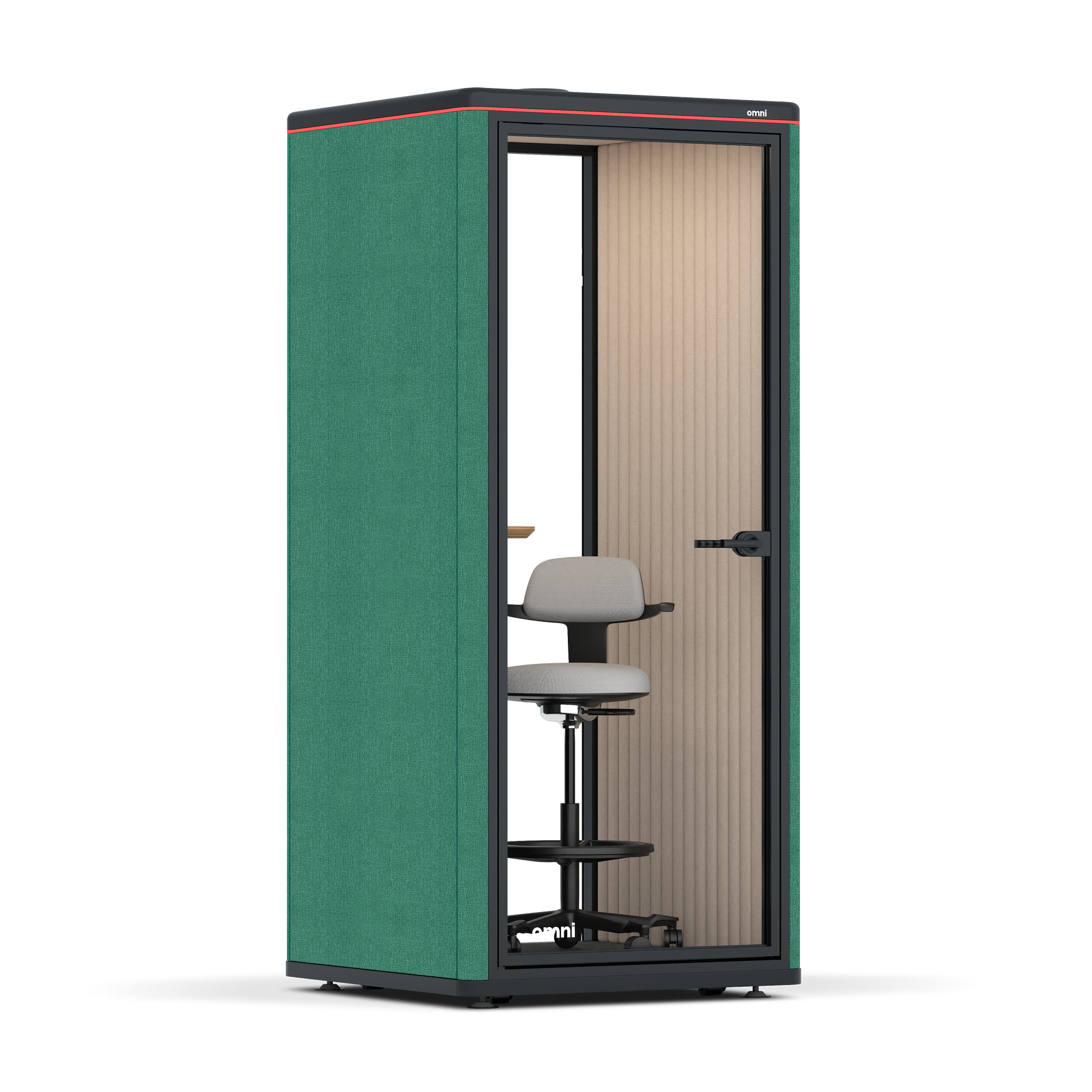 Omni OneStatic Device Shelf / Gabriel Medley Forest Green / #a18e7e