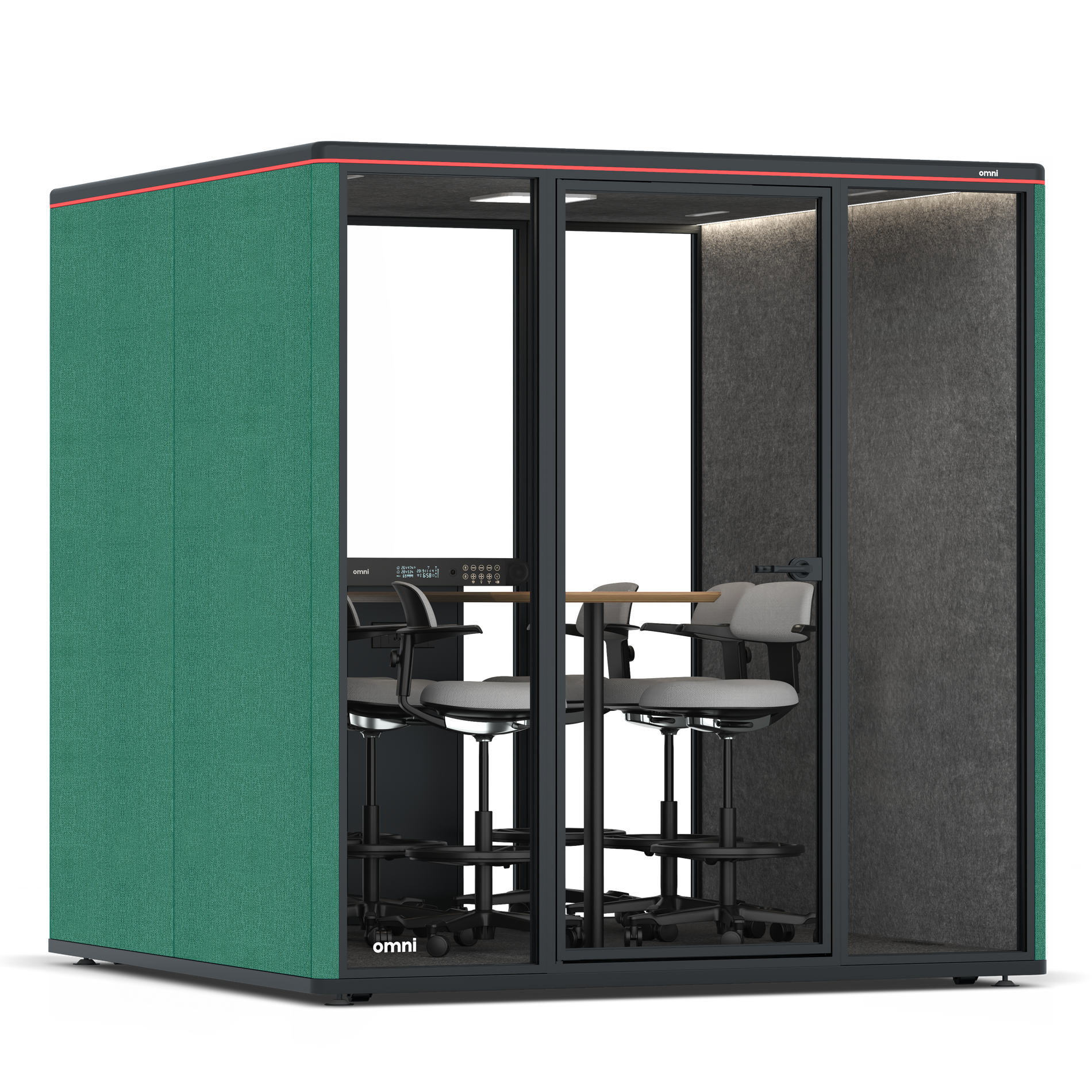 Omni SixCounter Meeting Table / Gabriel Medley Forest Green / #615f5d