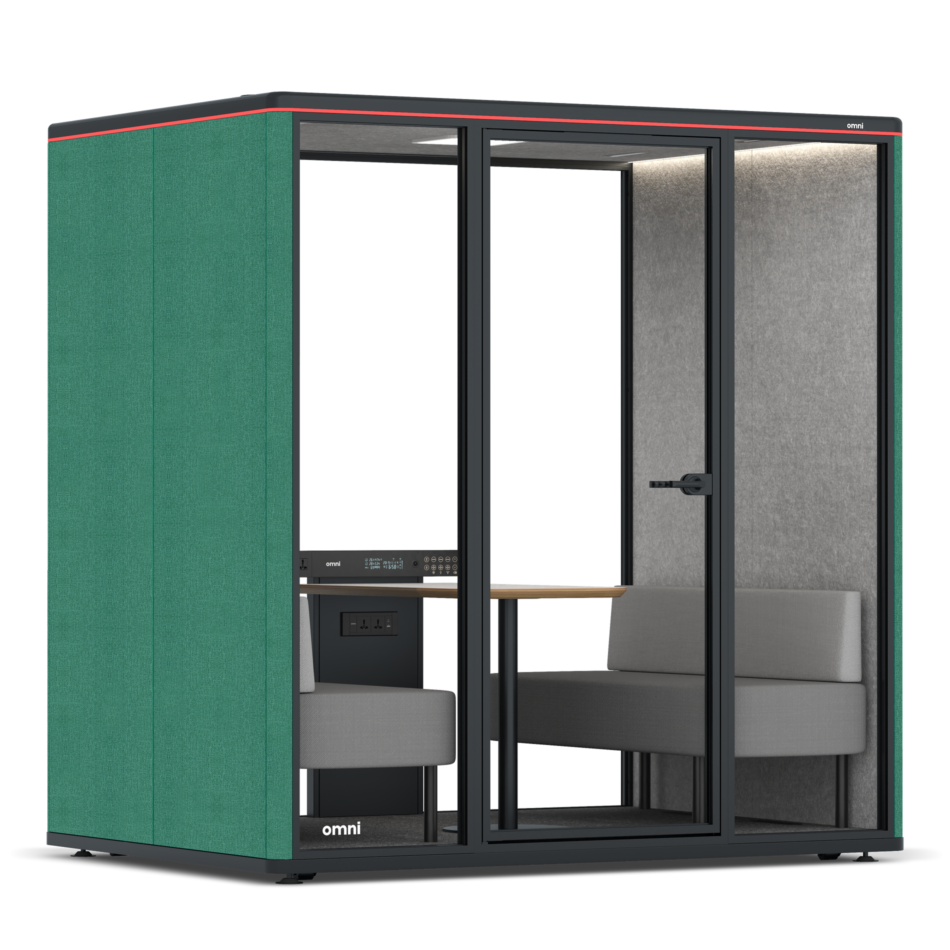 Omni FourSofa / Gabriel Medley Forest Green / #a49f98
