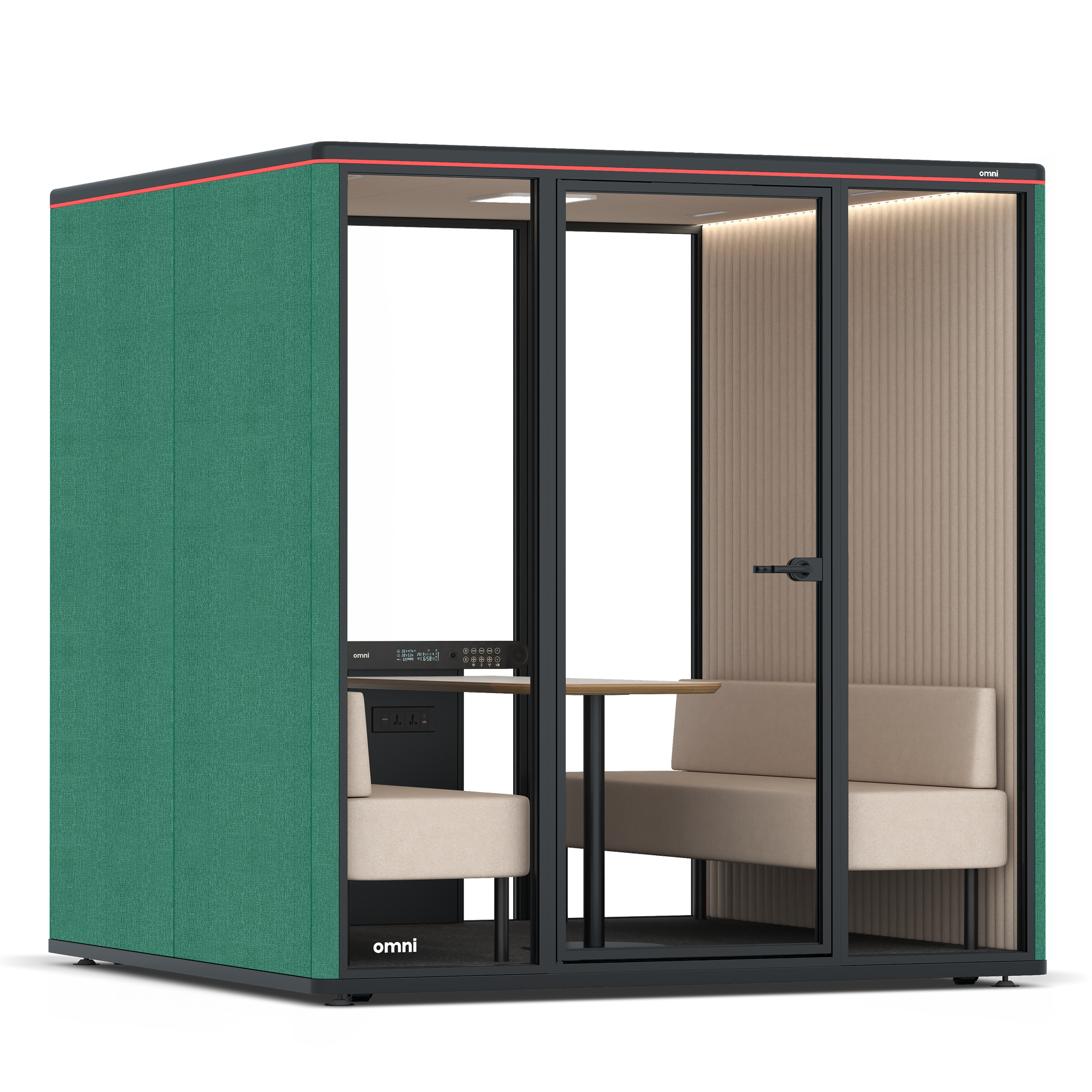 Omni SixSofa / Gabriel Medley Forest Green / #a18e7e