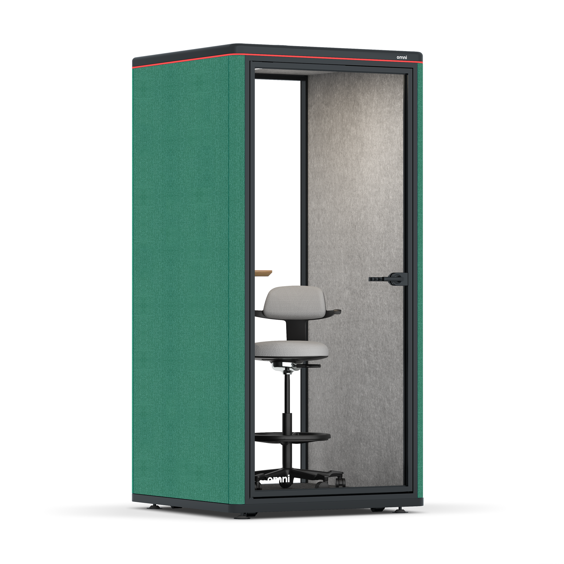 Omni One PlusStatic Device Shelf / Gabriel Medley Forest Green / #a49f98