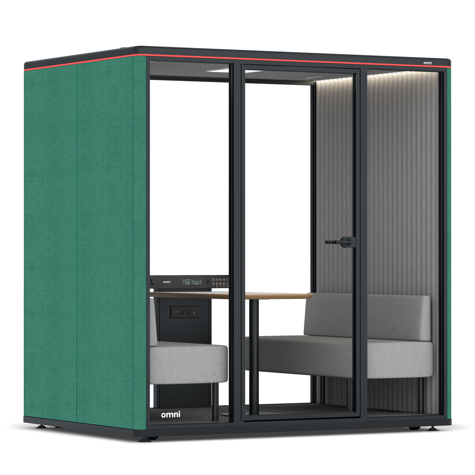 Omni FourSofa / Gabriel Medley Forest Green / #6d6c69