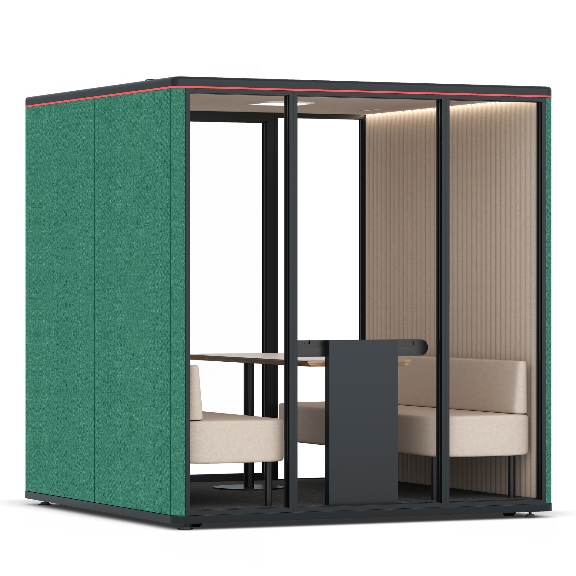 Omni SixSofa / Gabriel Medley Forest Green / #a18e7e