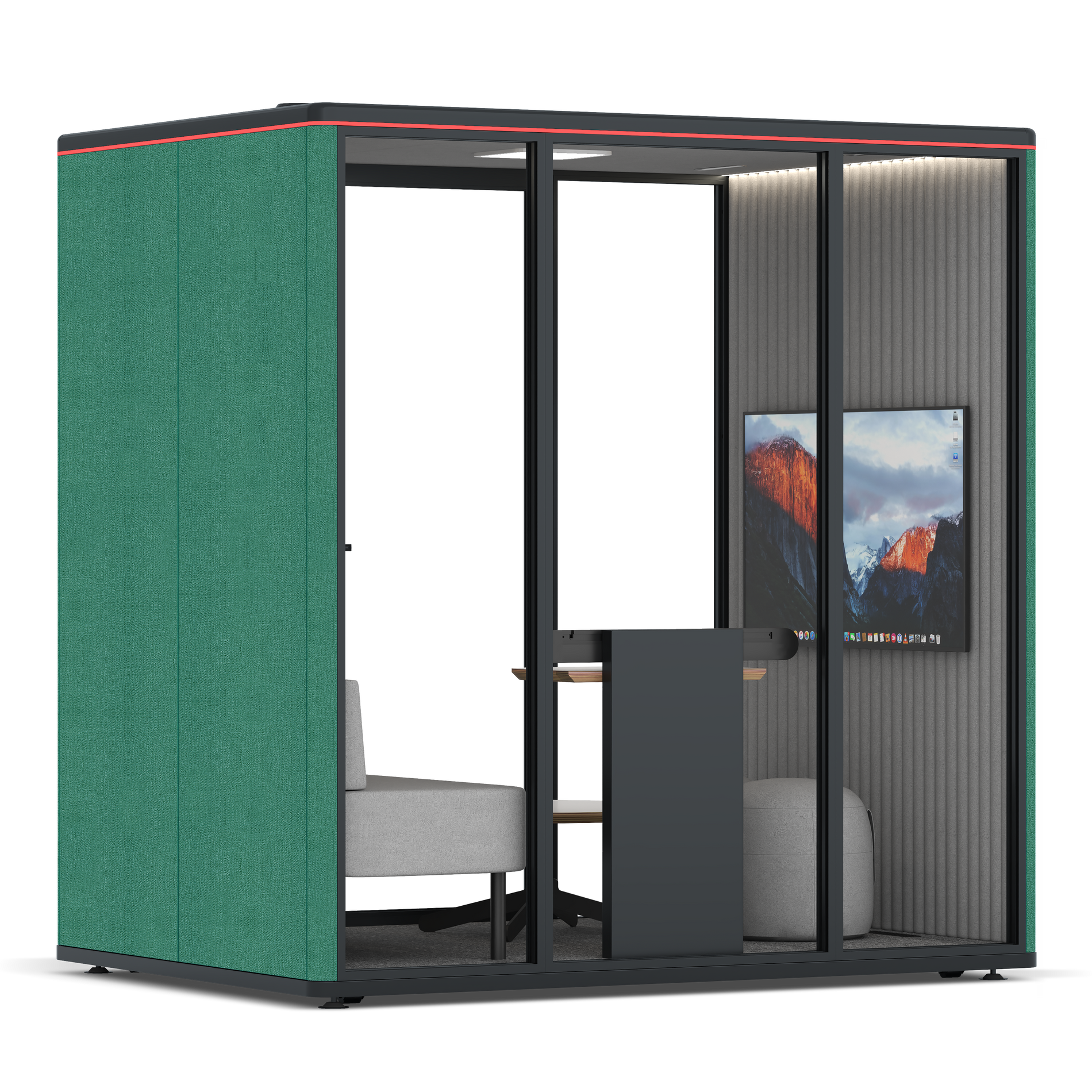Omni FourLounge / Gabriel Medley Forest Green / #6d6c69
