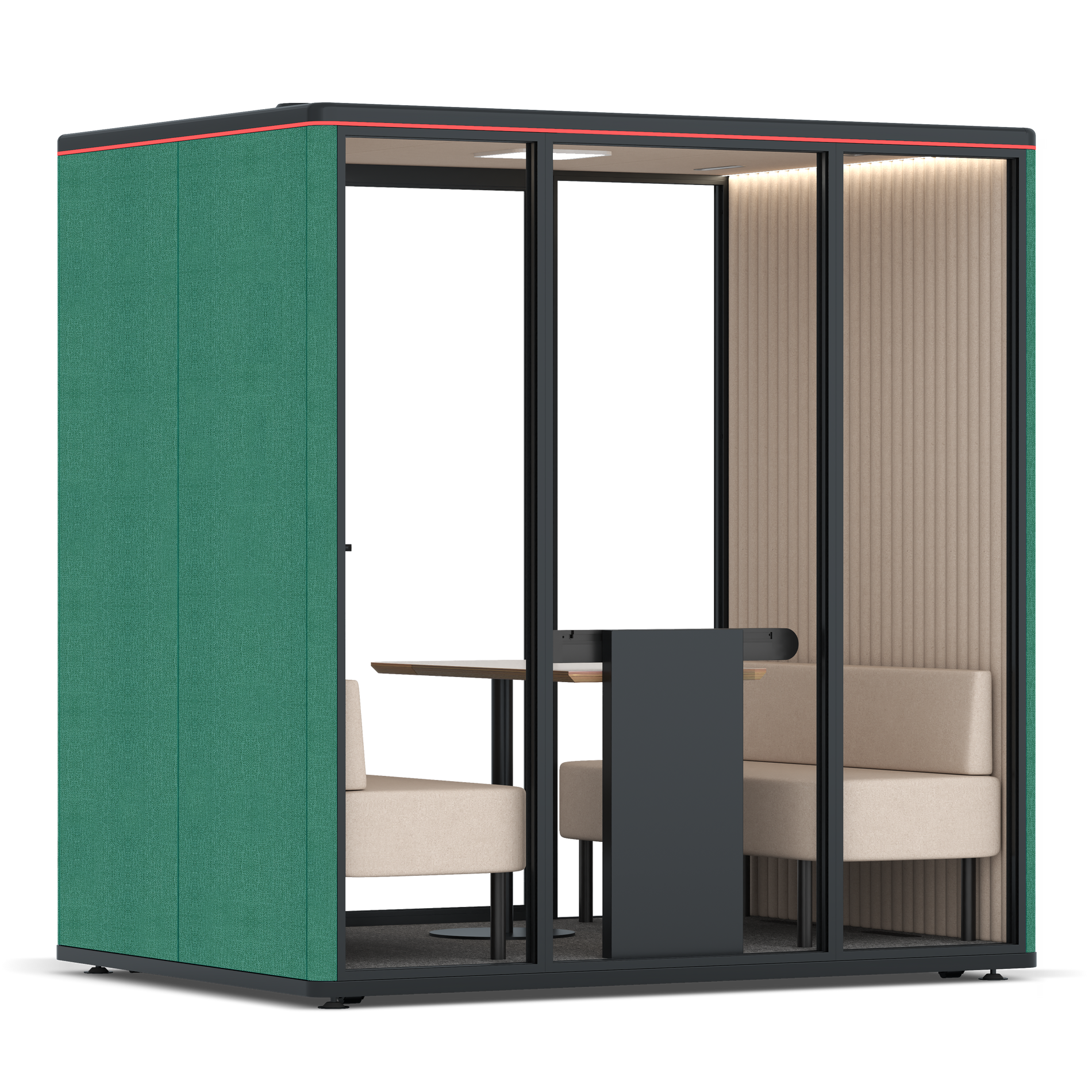 Omni FourSofa / Gabriel Medley Forest Green / #a18e7e