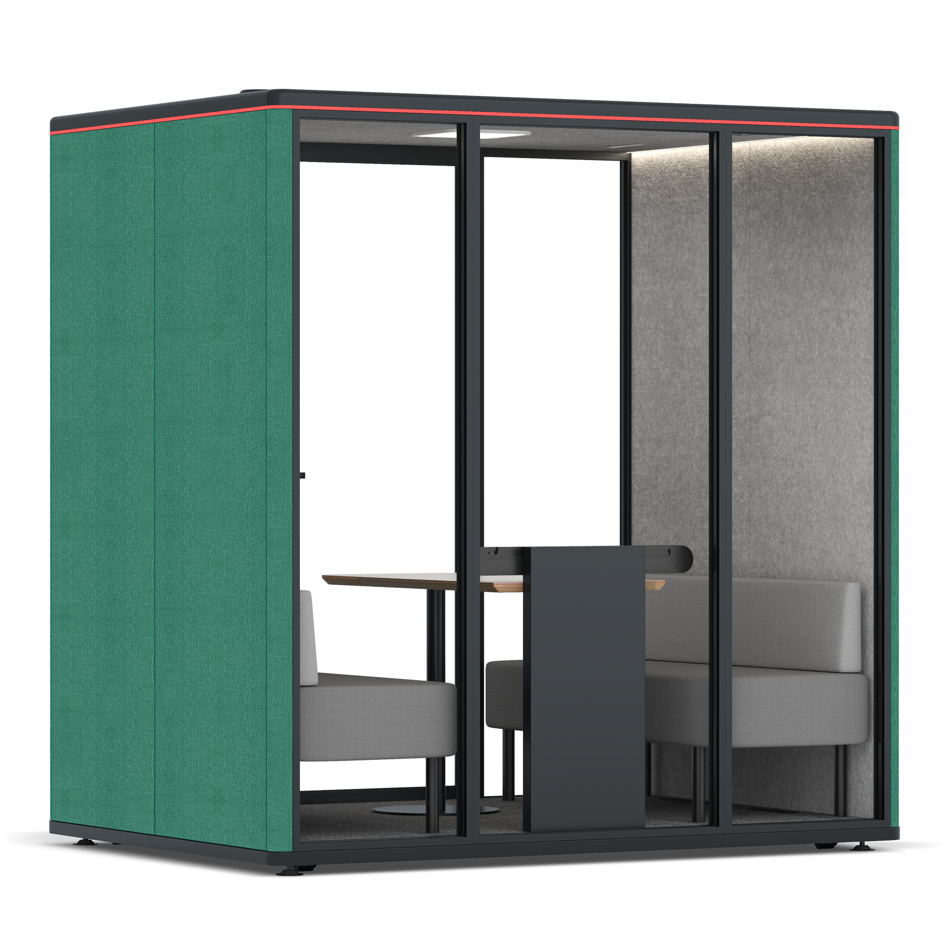Omni FourSofa / Gabriel Medley Forest Green / #a49f98