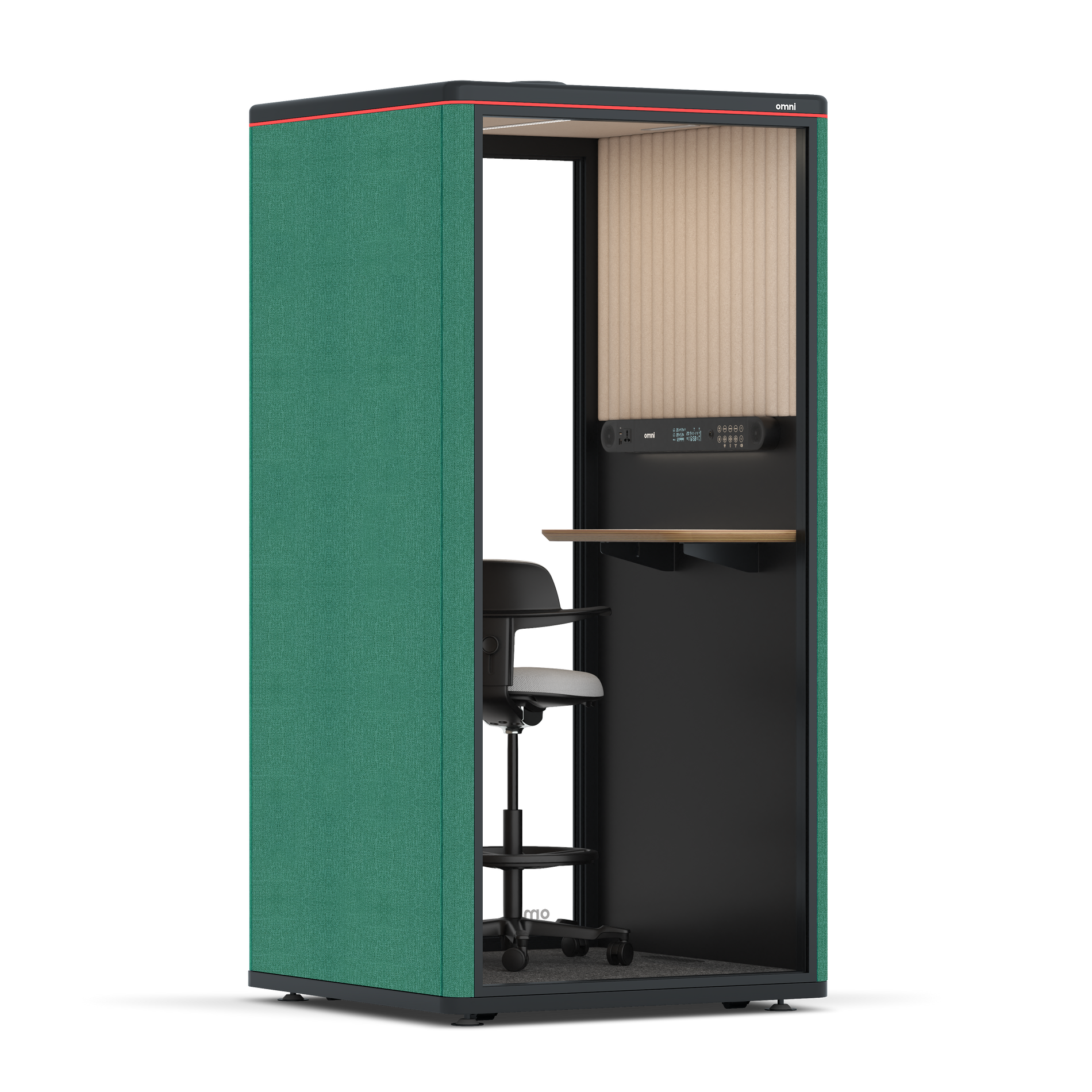 Omni One PlusStatic Device Shelf / Gabriel Medley Forest Green / #a18e7e
