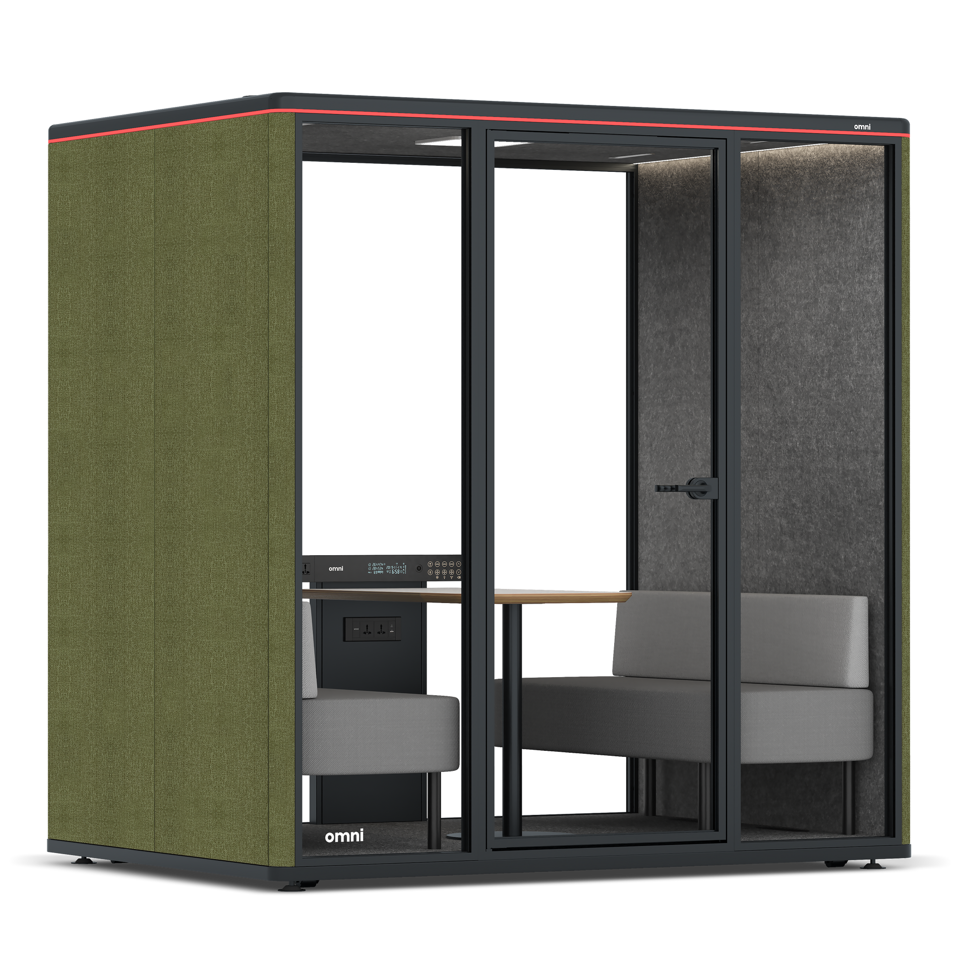 Omni FourSofa / Gabriel Medley Meadow Green / #615f5d