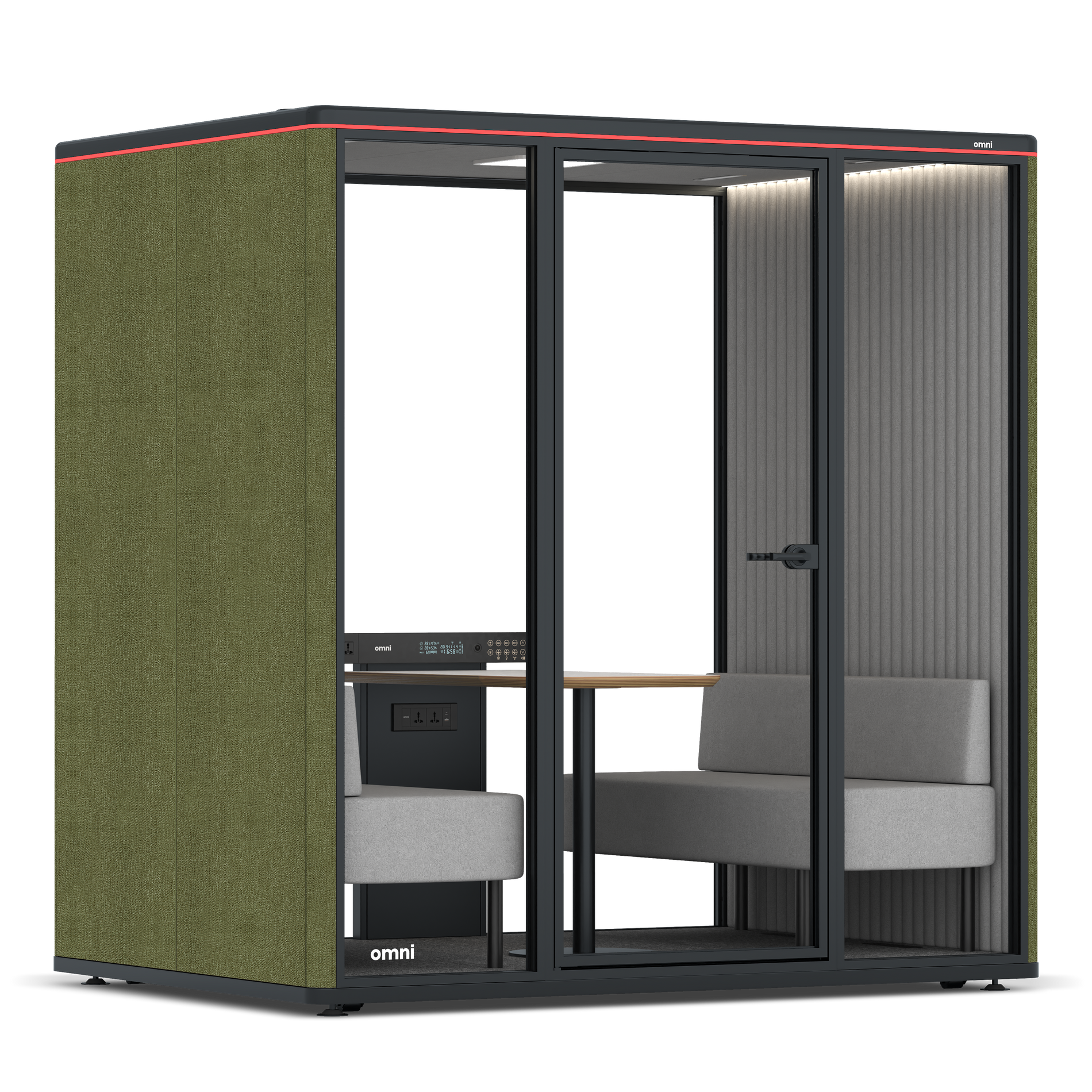Omni FourSofa / Gabriel Medley Meadow Green / #6d6c69
