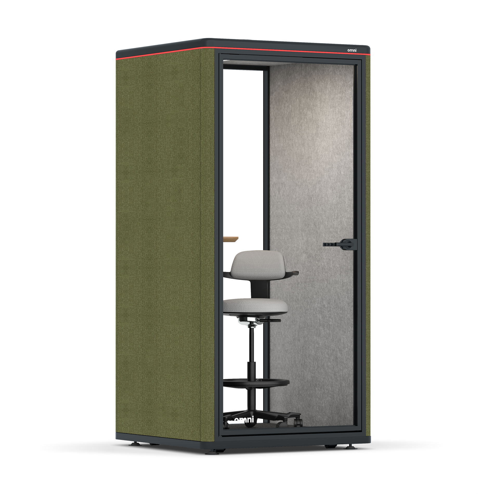 Omni One PlusStatic Device Shelf / Gabriel Medley Meadow Green / #a49f98