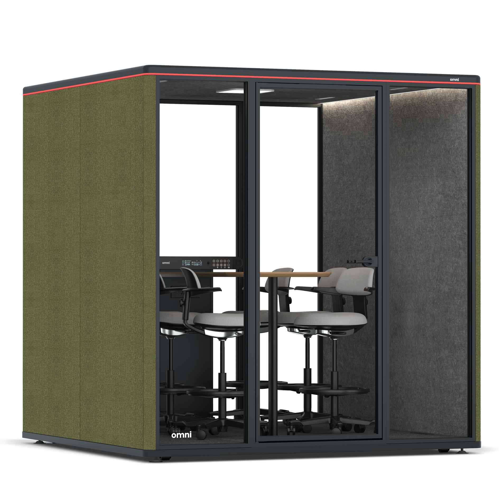 Omni SixCounter Meeting Table / Gabriel Medley Meadow Green / #615f5d