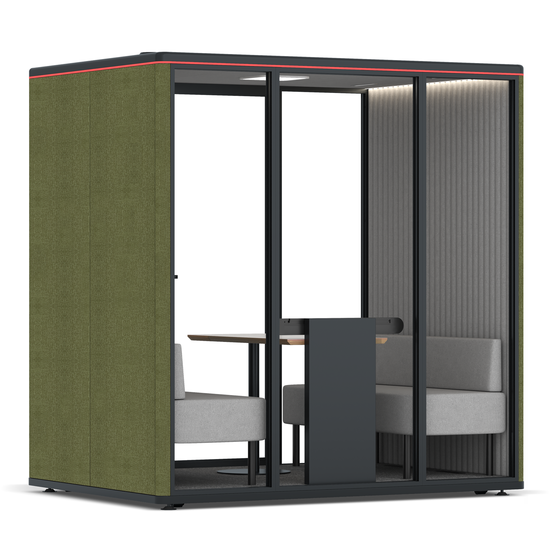 Omni FourSofa / Gabriel Medley Meadow Green / #6d6c69