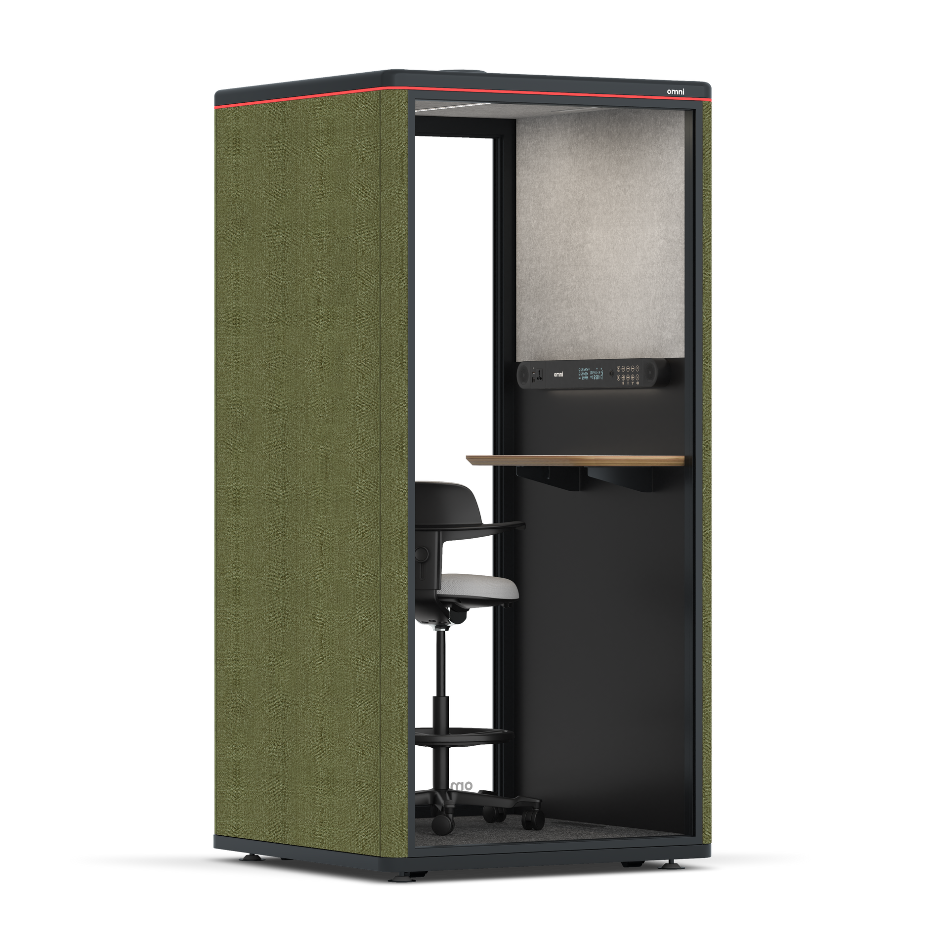 Omni One PlusStatic Device Shelf / Gabriel Medley Meadow Green / #a49f98