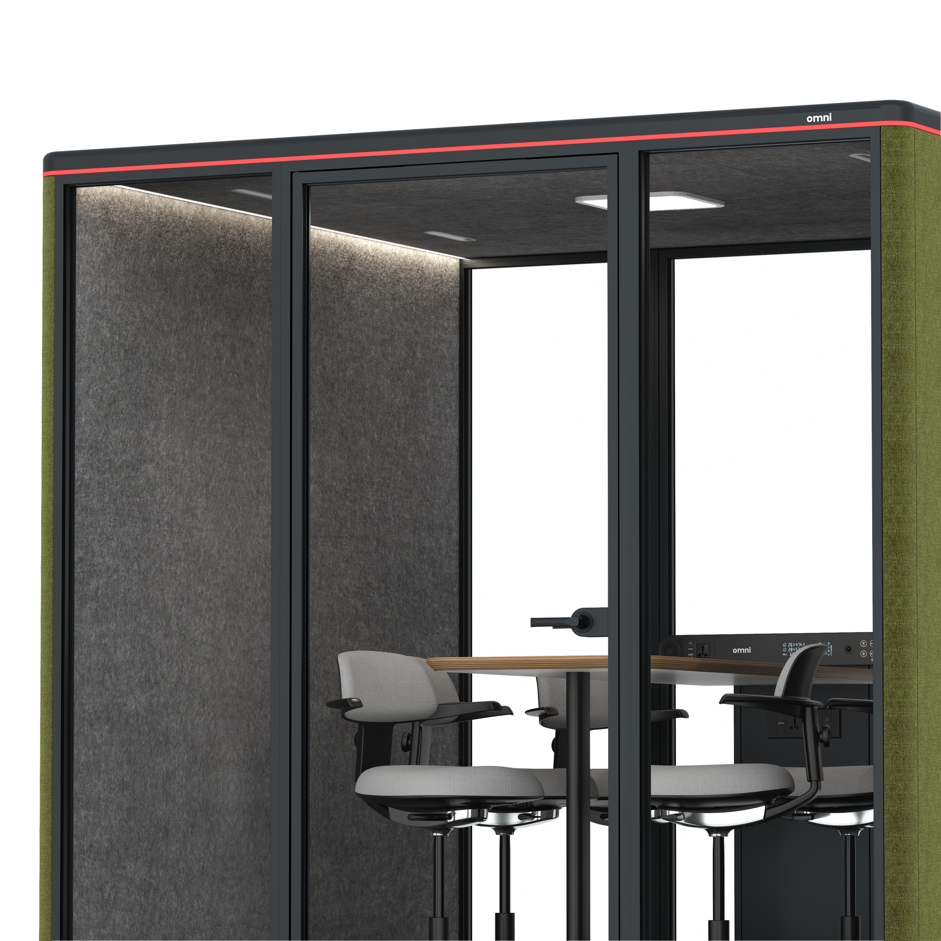 Omni SixCounter Meeting Table / Gabriel Medley Meadow Green / #615f5d