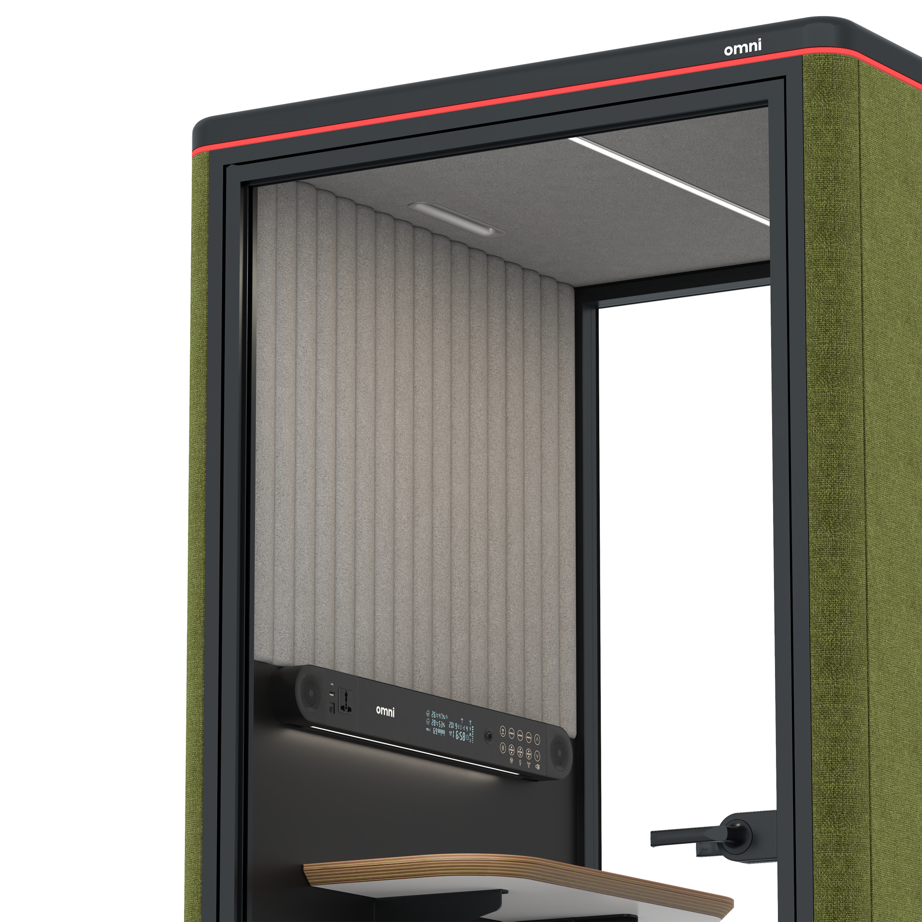 Omni One PlusStatic Device Shelf / Gabriel Medley Meadow Green / #6d6c69