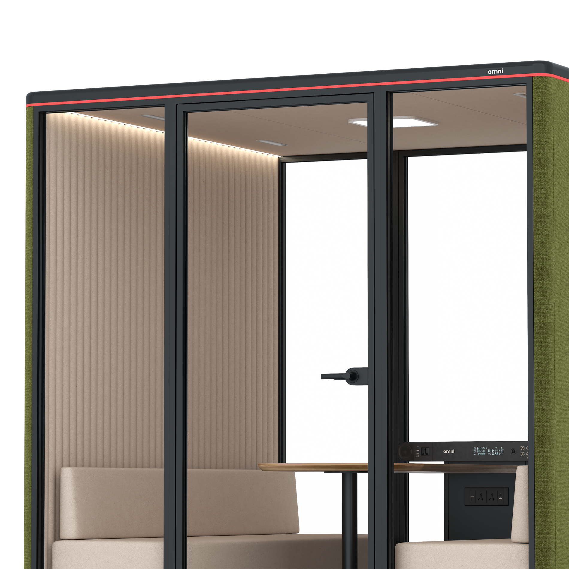 Omni SixSofa / Gabriel Medley Meadow Green / #a18e7e