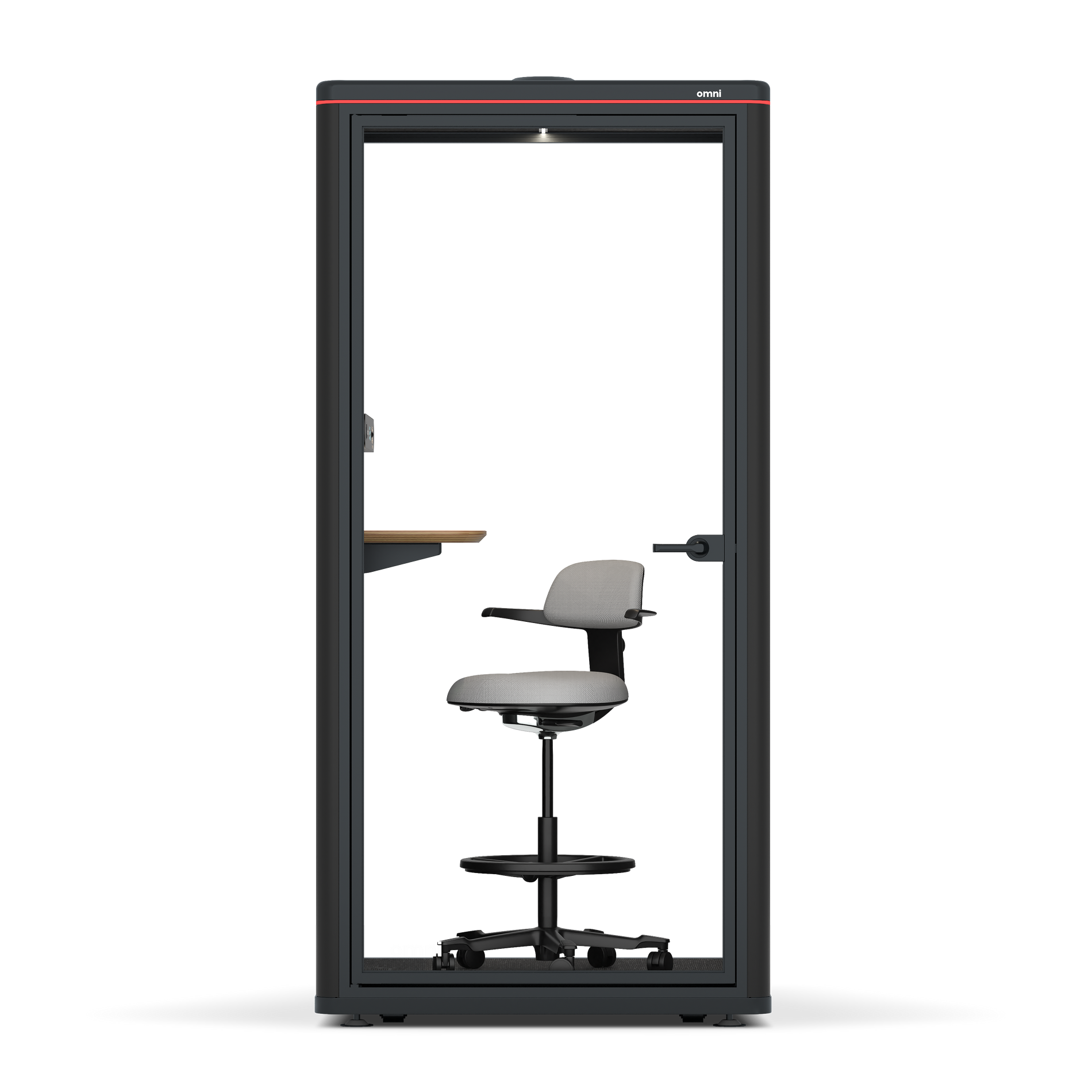 Omni One PlusStatic Device Shelf / RAL Black / Dark Grey Pet Board