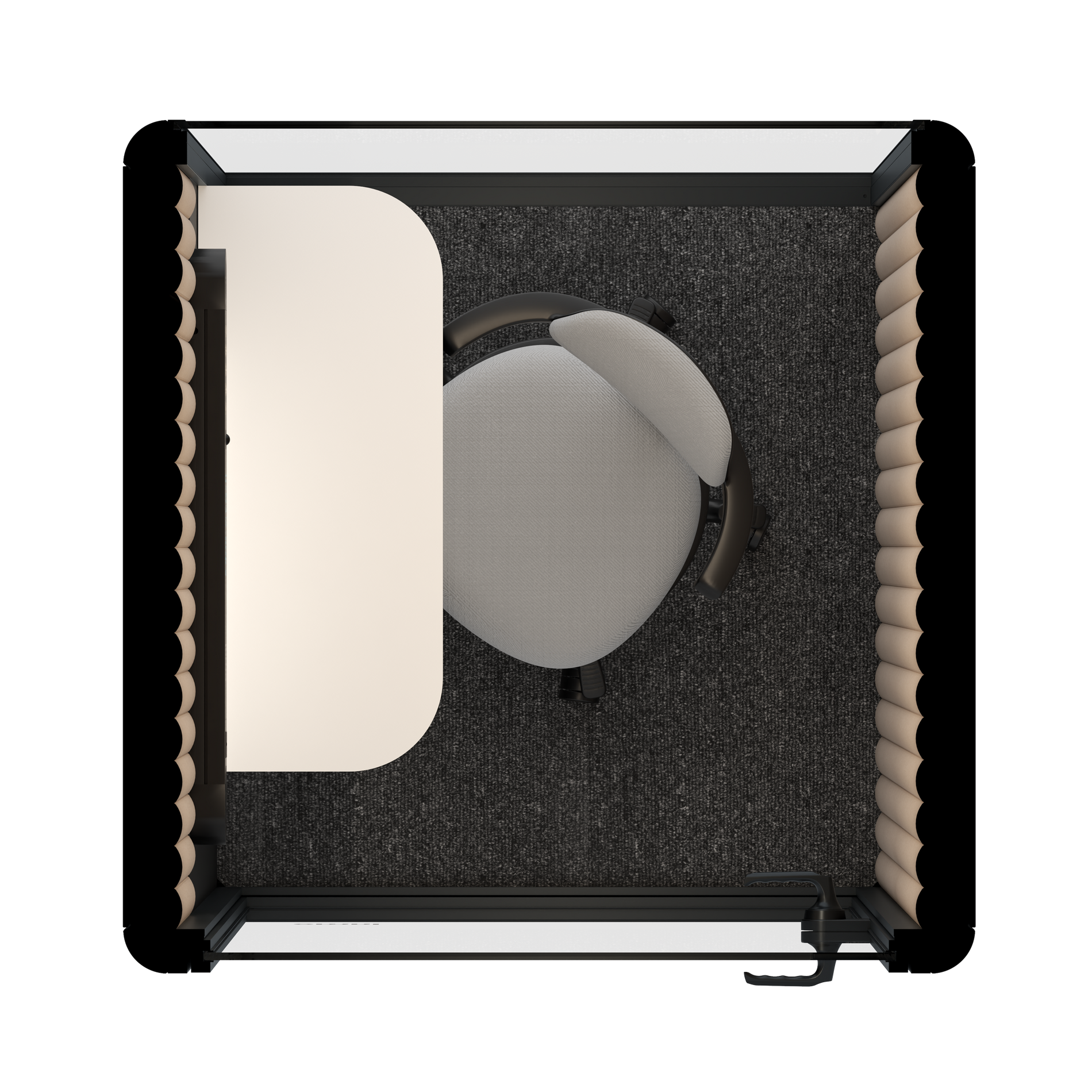 Omni One PlusStatic Device Shelf / RAL Black / #a18e7e