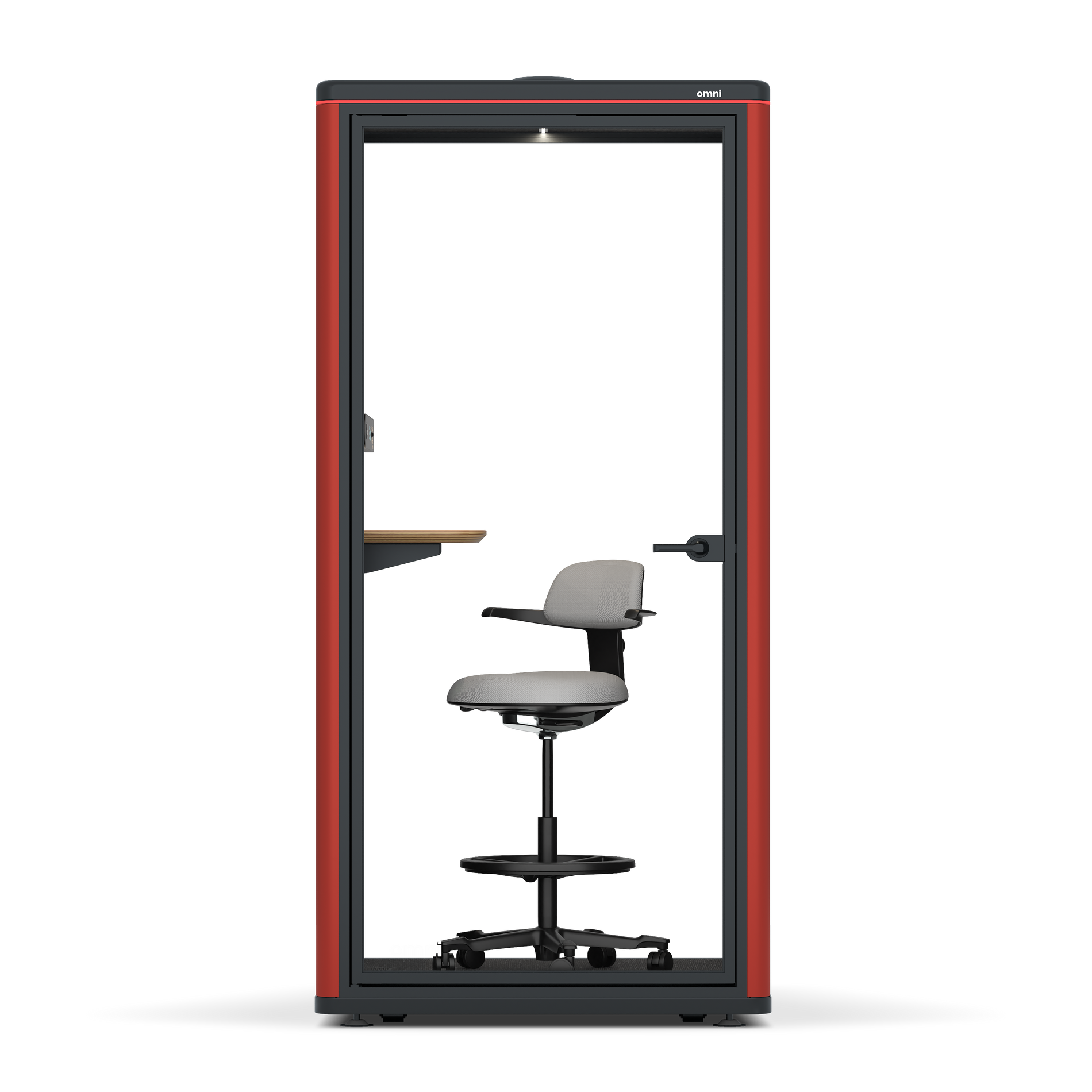 Omni One PlusStatic Device Shelf / RAL Tomato Red / #a18e7e