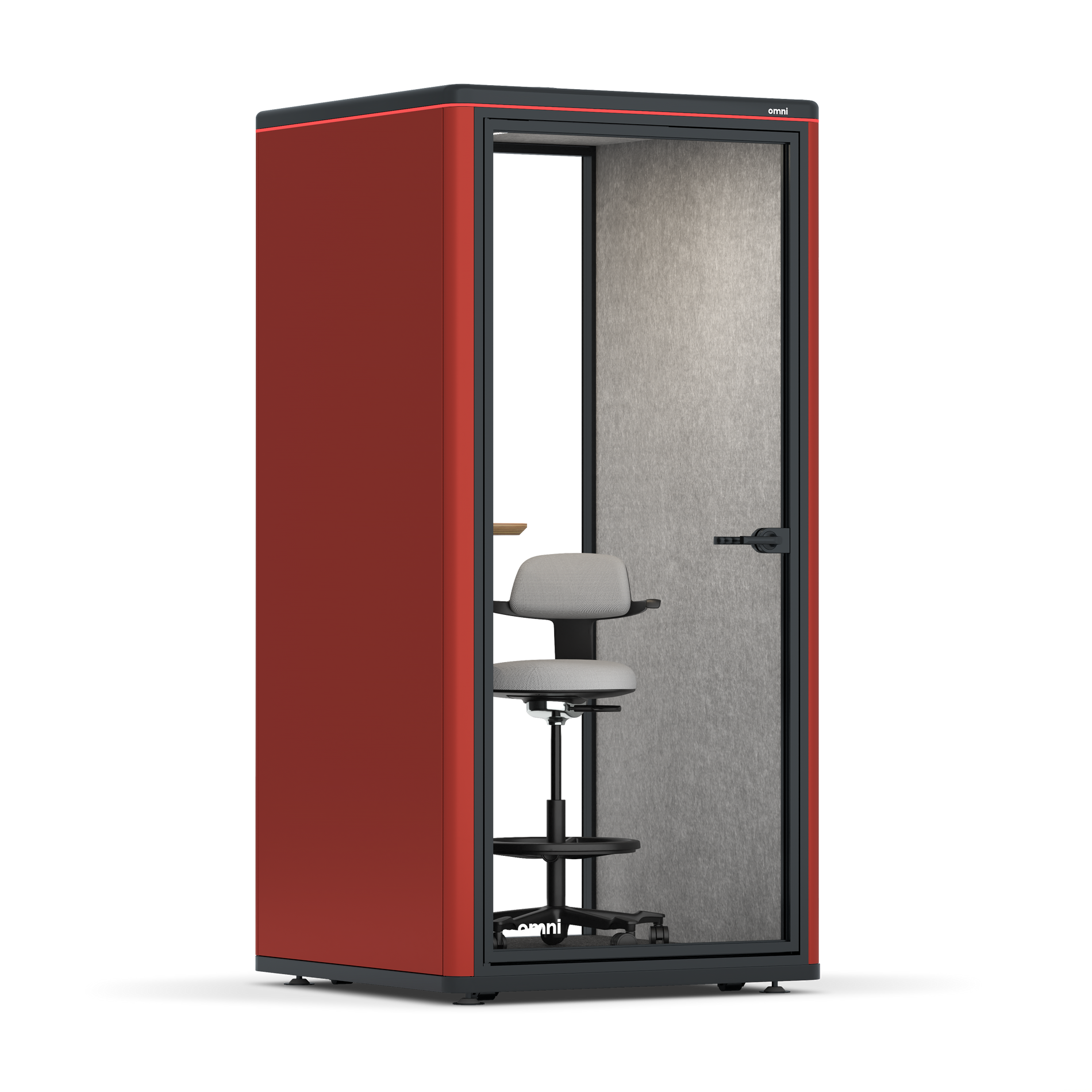 Omni One PlusStatic Device Shelf / RAL Tomato Red / #a49f98