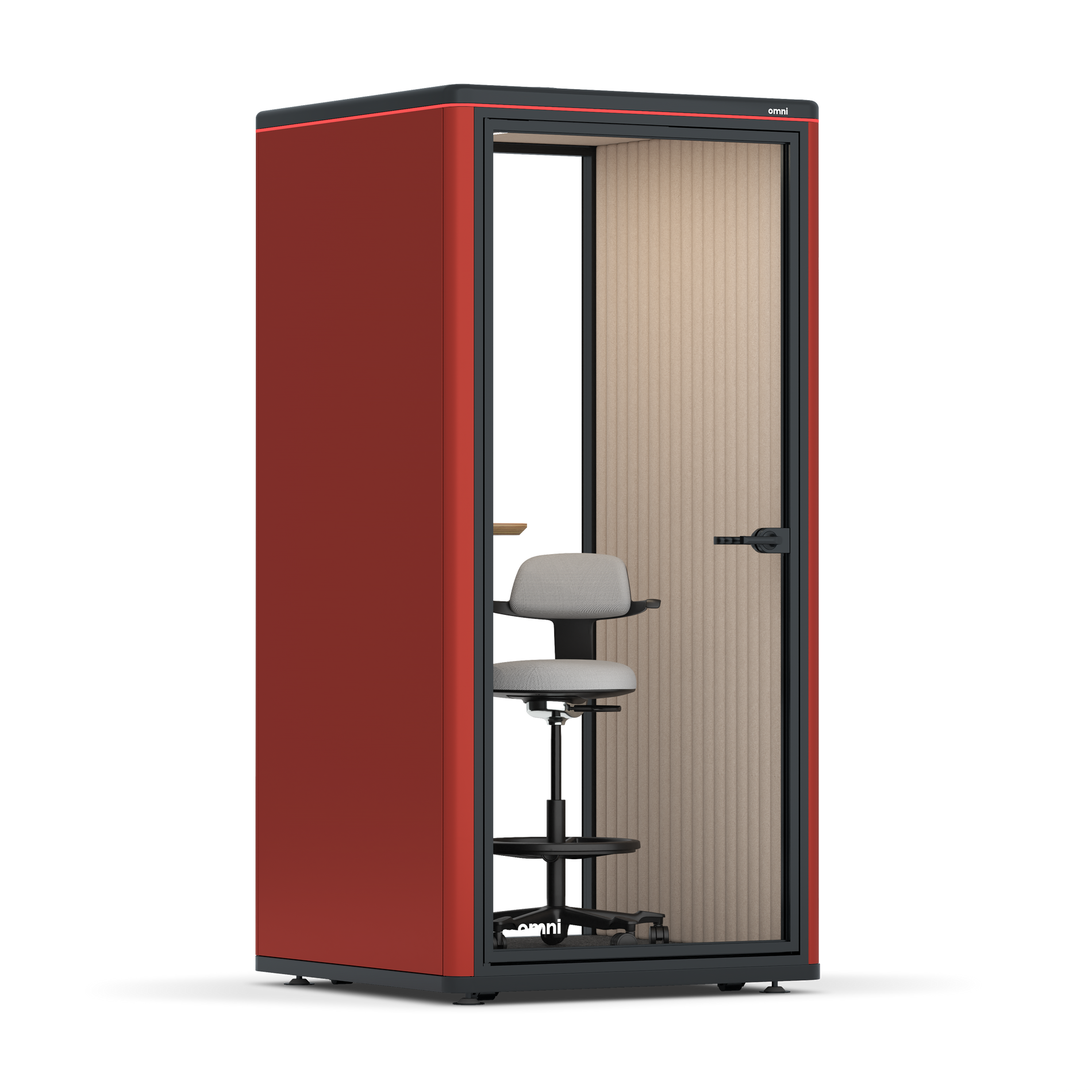 Omni One PlusStatic Device Shelf / RAL Tomato Red / #a18e7e