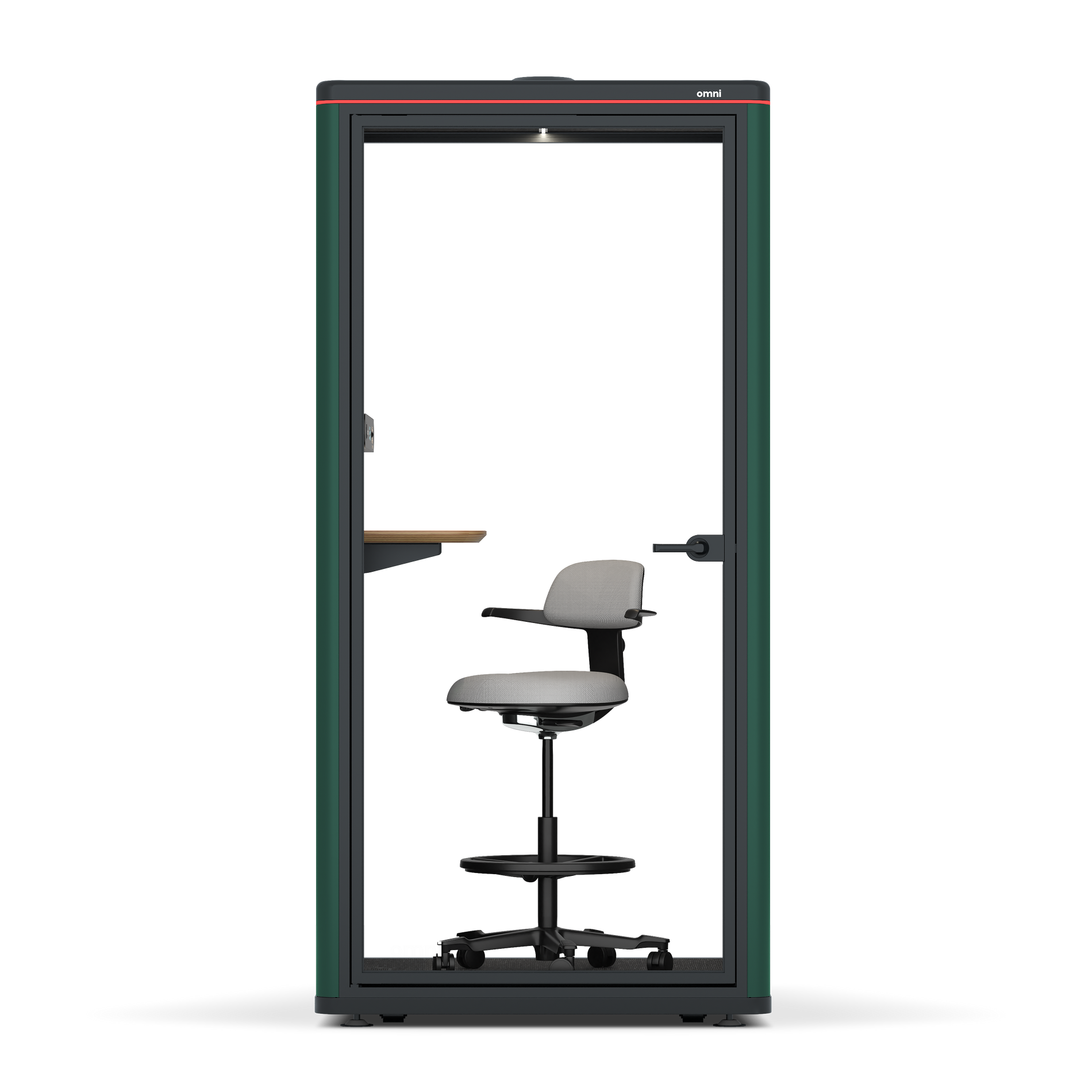 Omni One PlusStatic Device Shelf / RAL Moss Green / #a18e7e