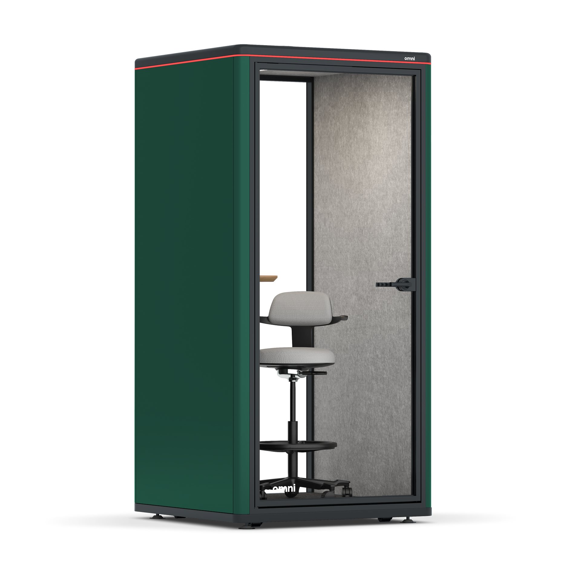 Omni One PlusStatic Device Shelf / RAL Moss Green / #a49f98