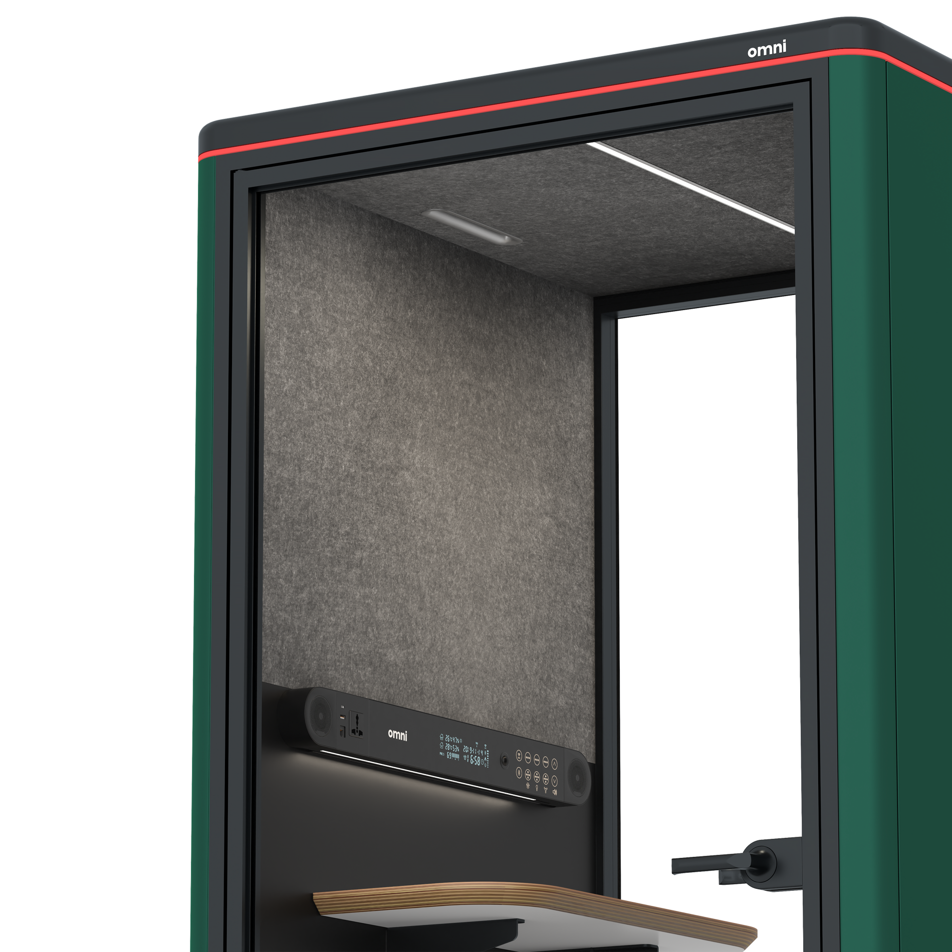 Omni One PlusStatic Device Shelf / RAL Moss Green / #615f5d