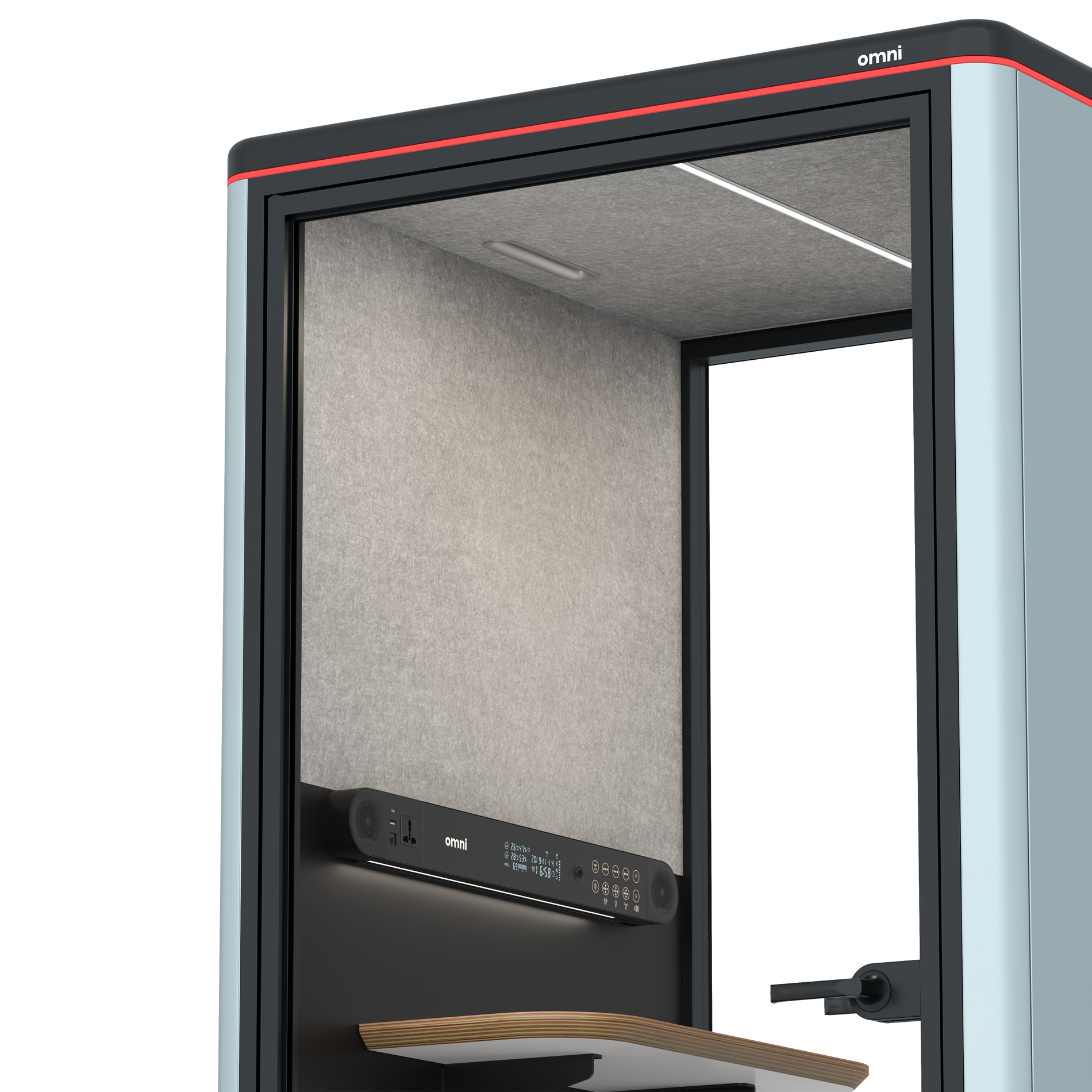 Omni One PlusStatic Device Shelf / RAL Grey Blue / #a49f98