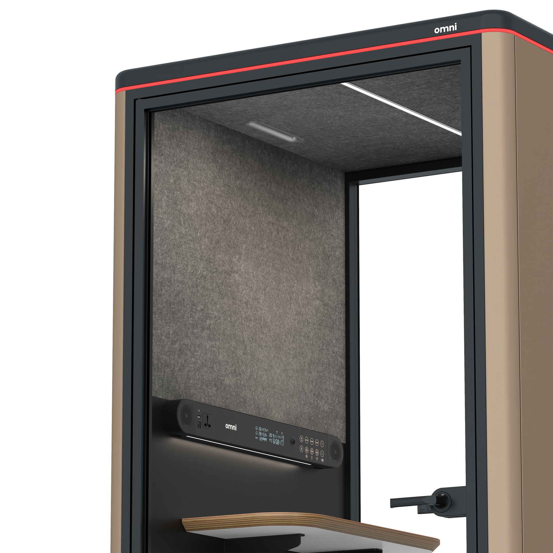 Omni One PlusStatic Device Shelf / RAL Grey Beige / #615f5d