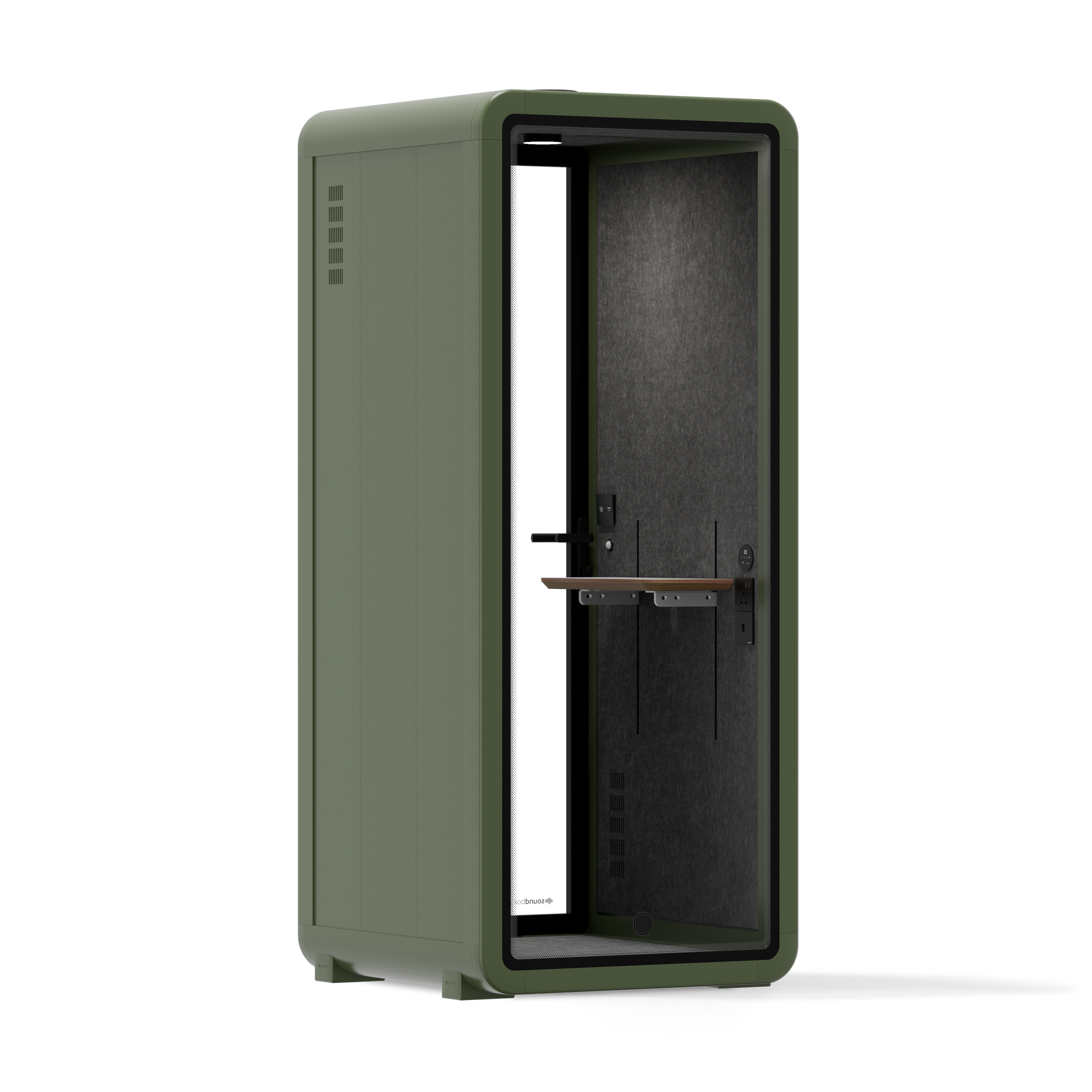 Office Pod Quell+ AcousticGreen / No Furniture / Dark Grey